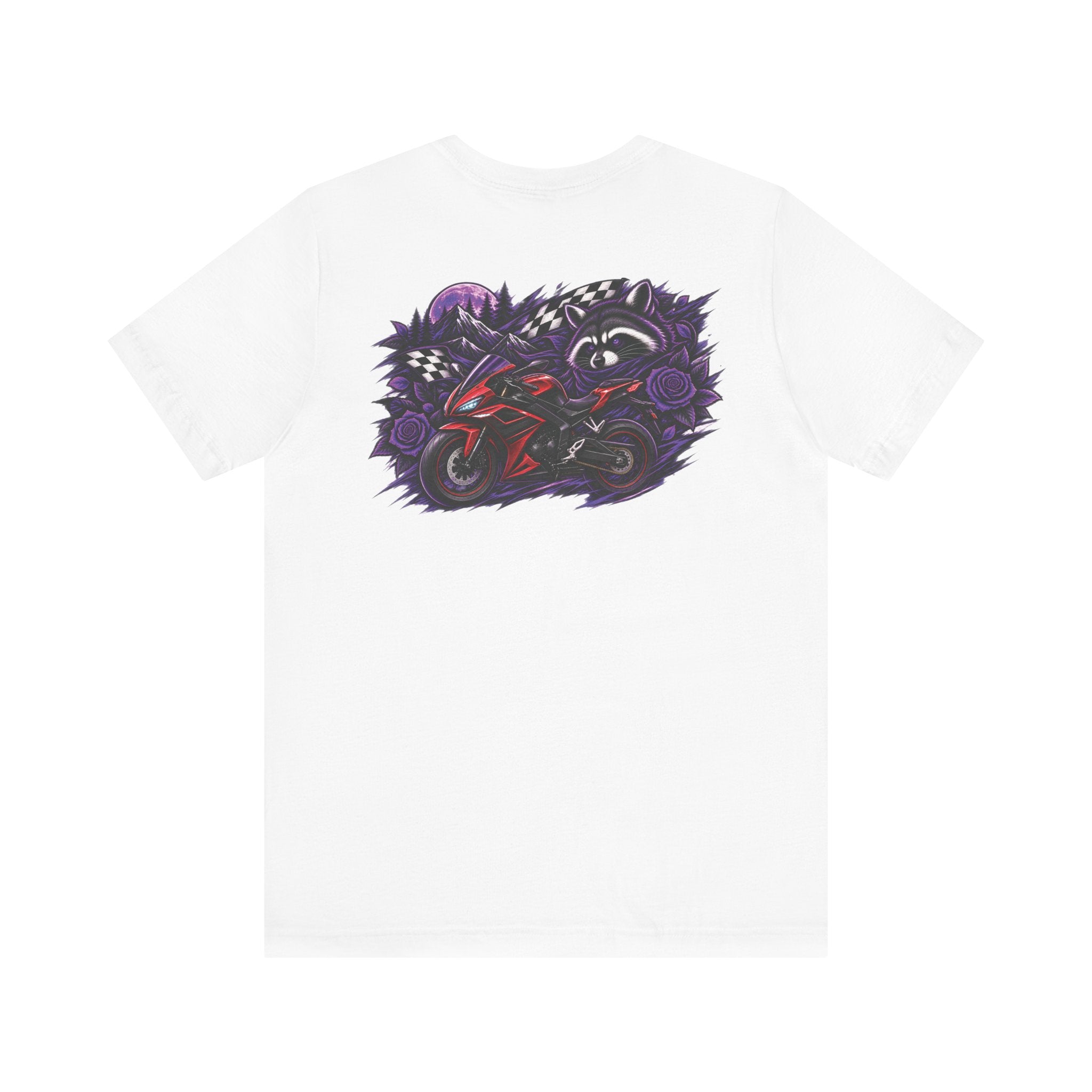 Raccoon Rose Motorcycle Graphic Tee
