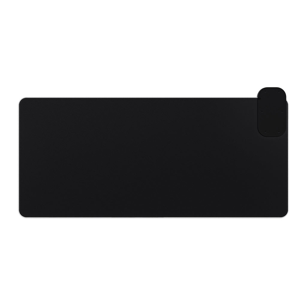 LED Gaming Mouse Pad with Wireless Charger — "Raccoon Roses" RGB Desk Mat