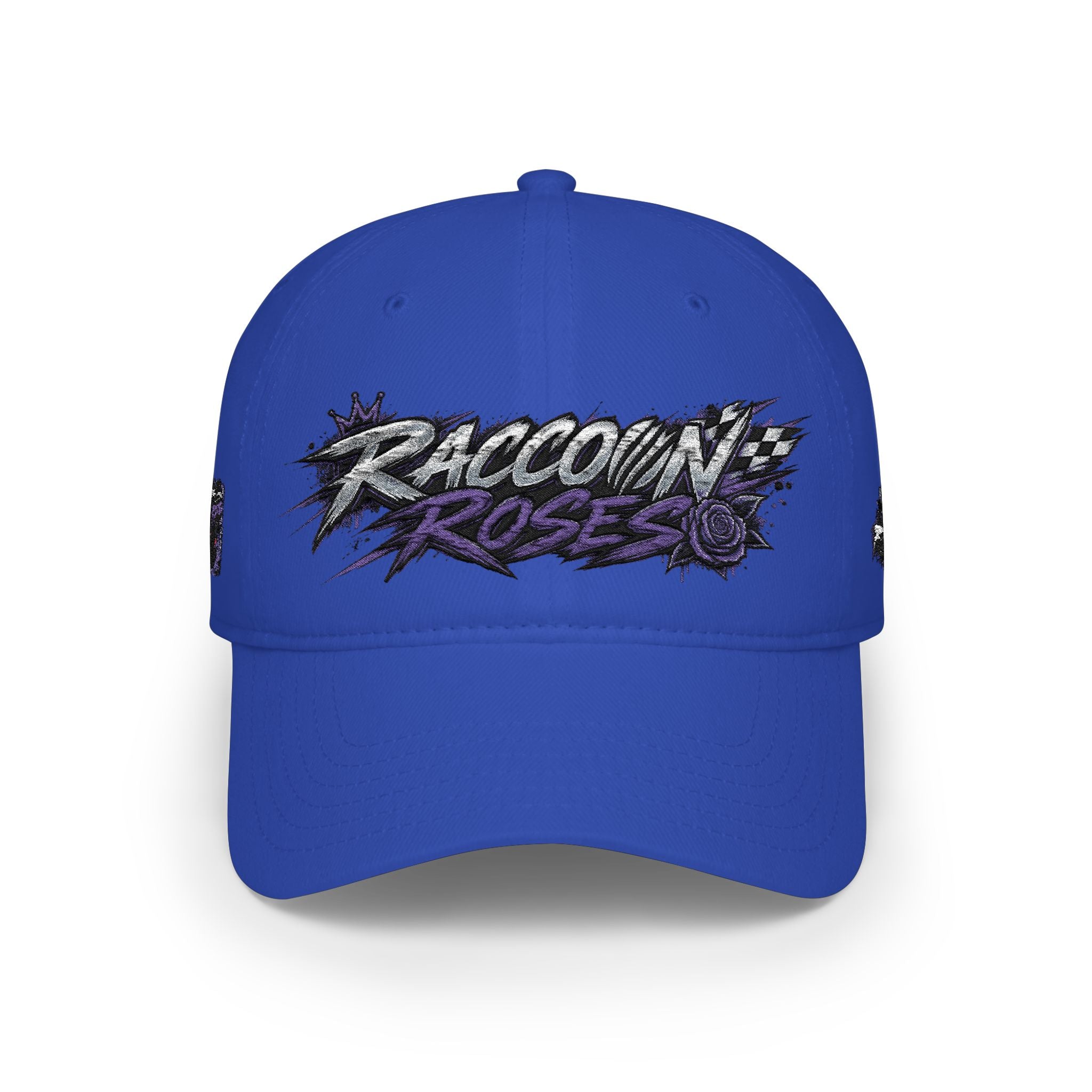 Raccoons Roses Low Profile Baseball Cap