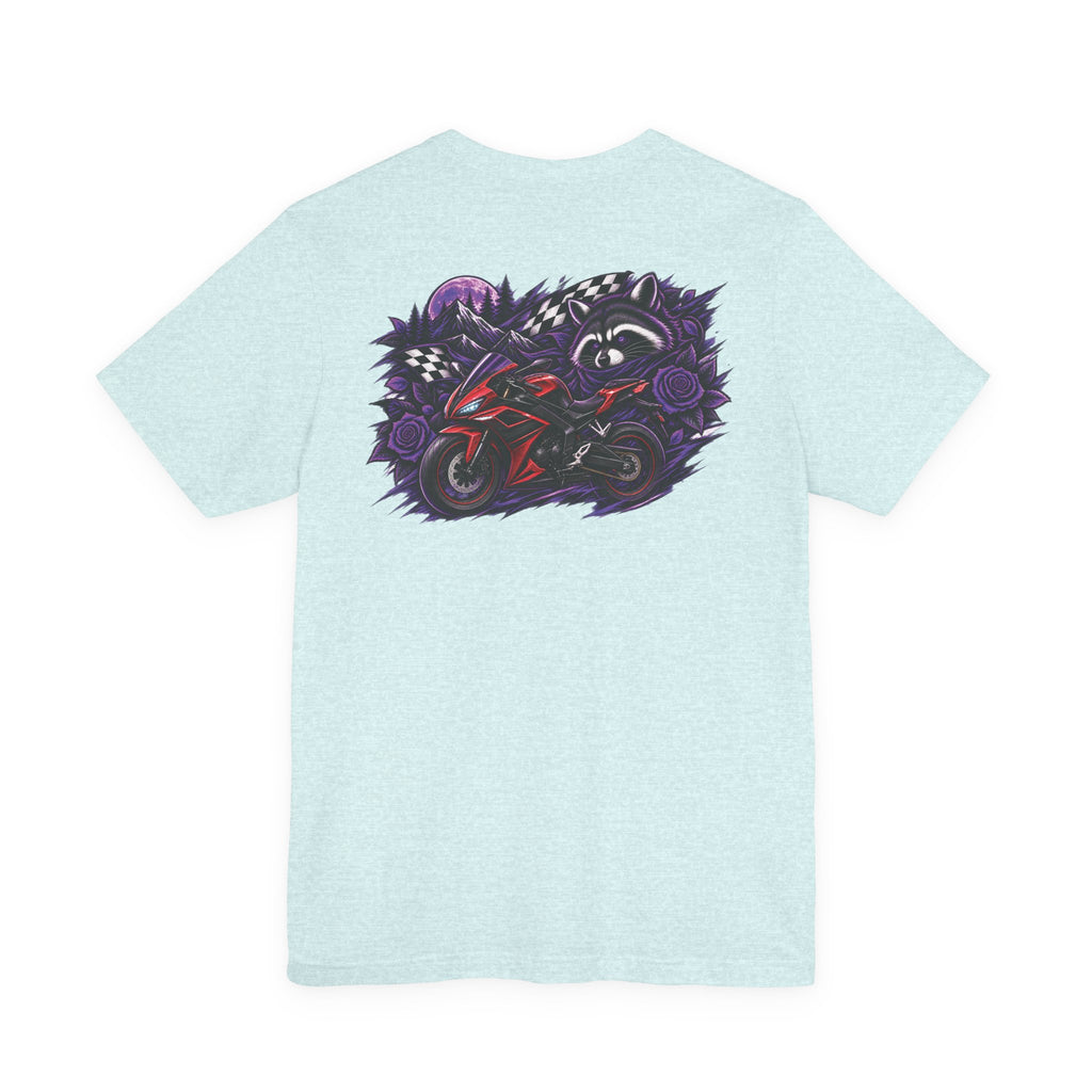 Raccoon Rose Motorcycle Graphic Tee