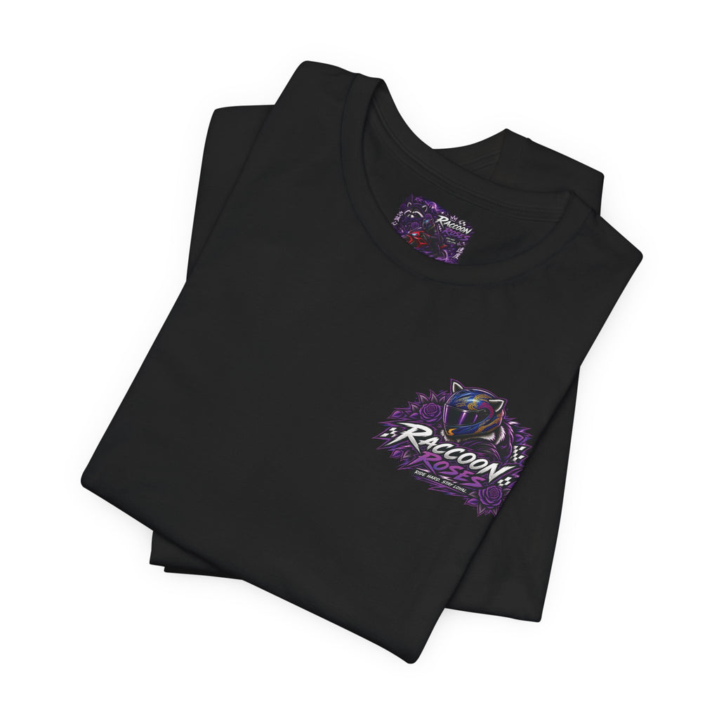 Raccoon Rose Motorcycle Graphic Tee