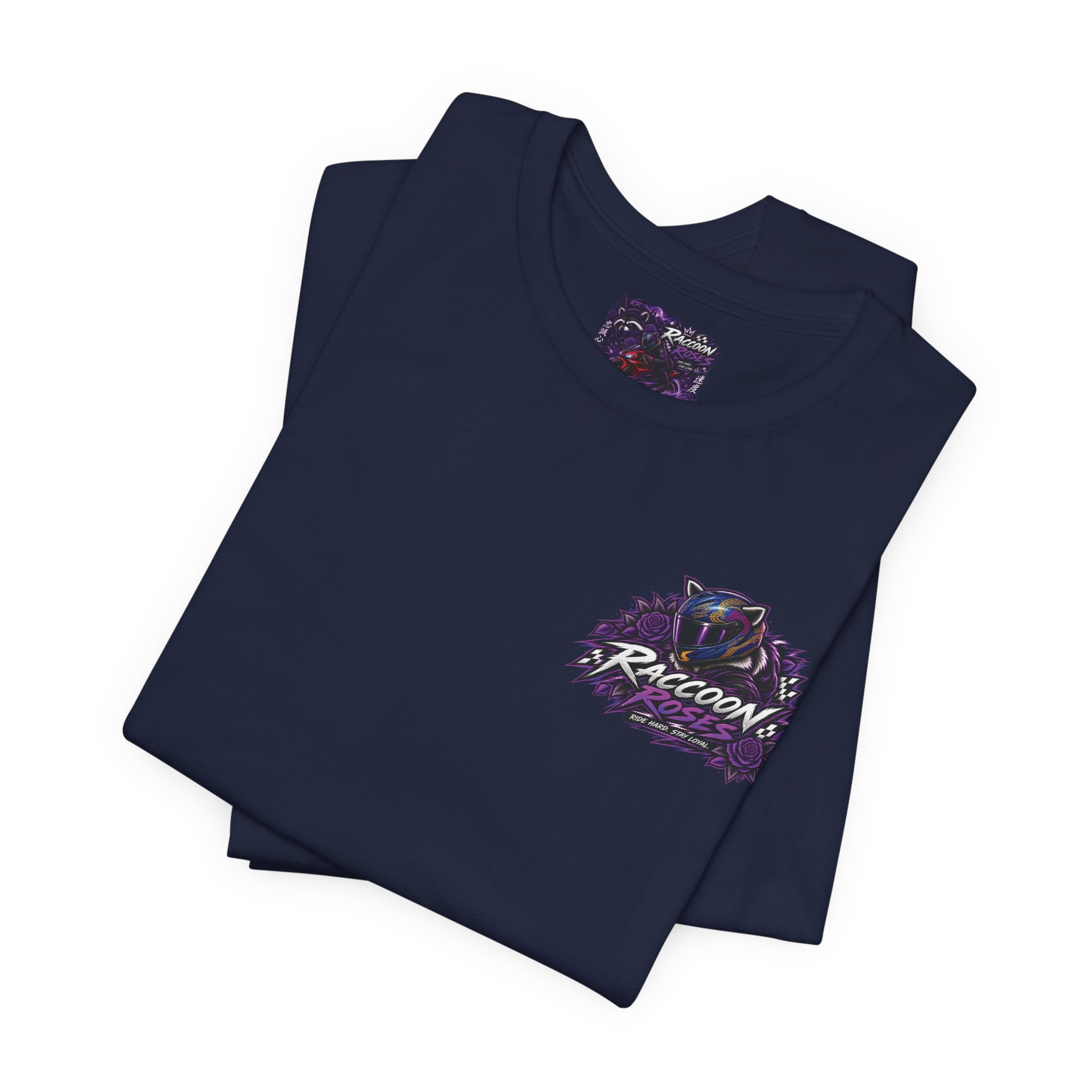 Raccoon Rose Motorcycle Graphic Tee