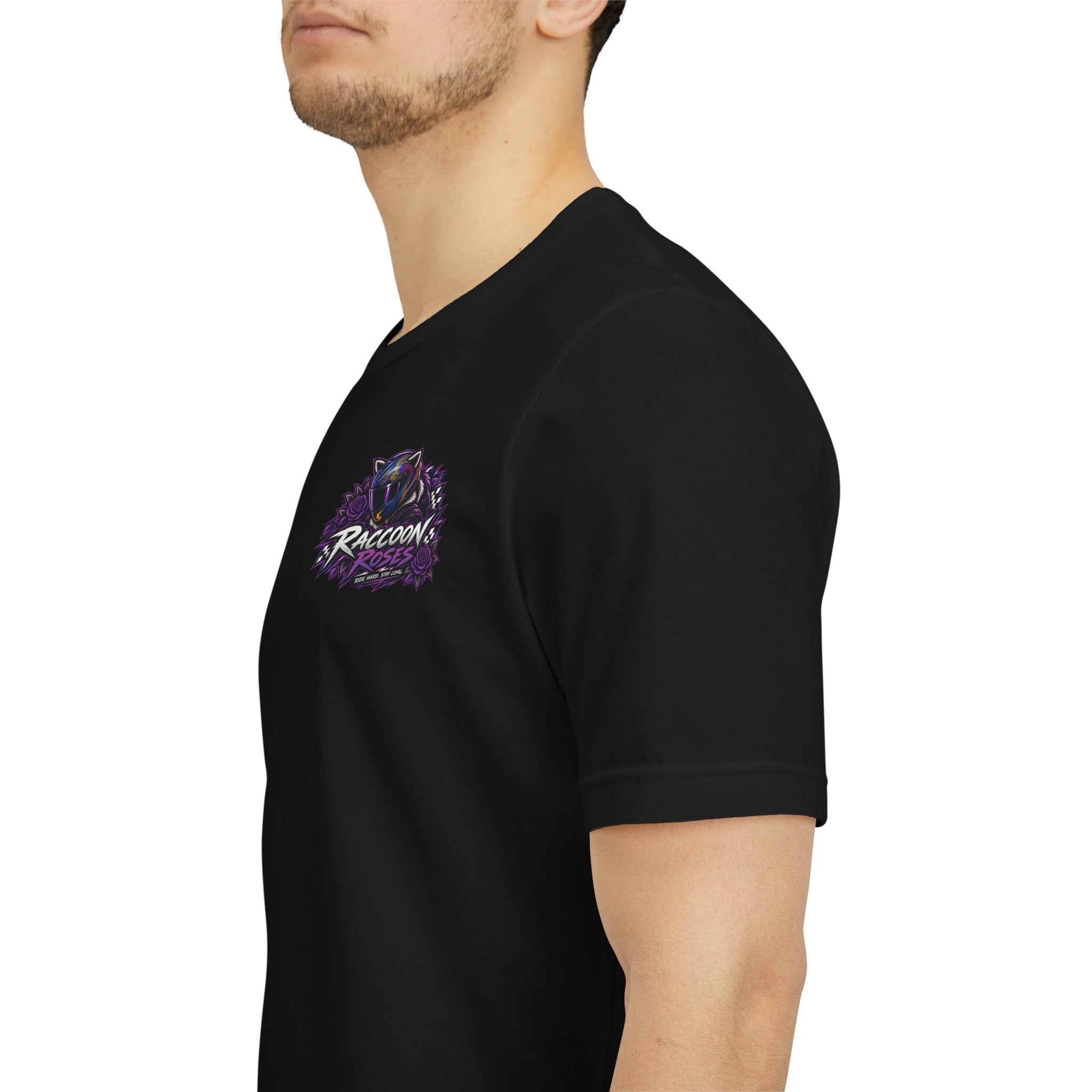 Raccoon Rose Motorcycle Graphic Tee