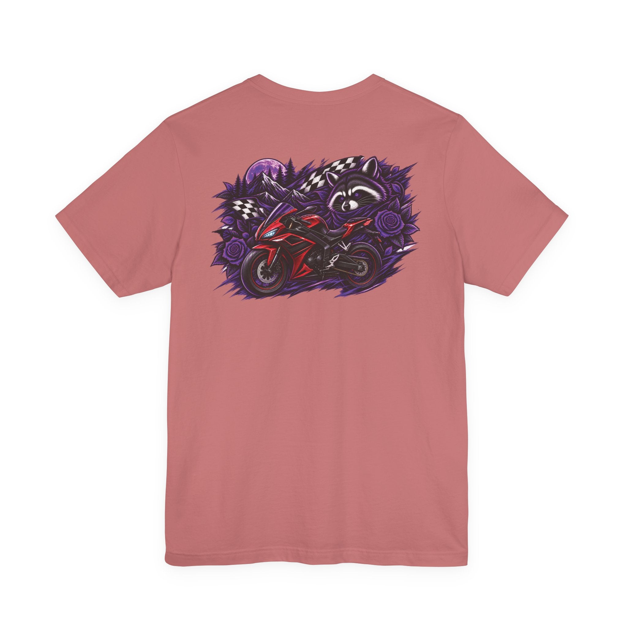 Raccoon Rose Motorcycle Graphic Tee