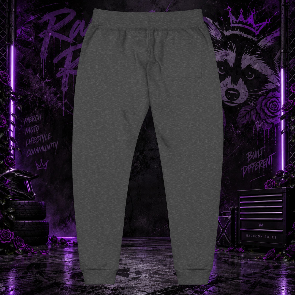 Embroidered 'Frozen Roses' Fleece Sweatpants