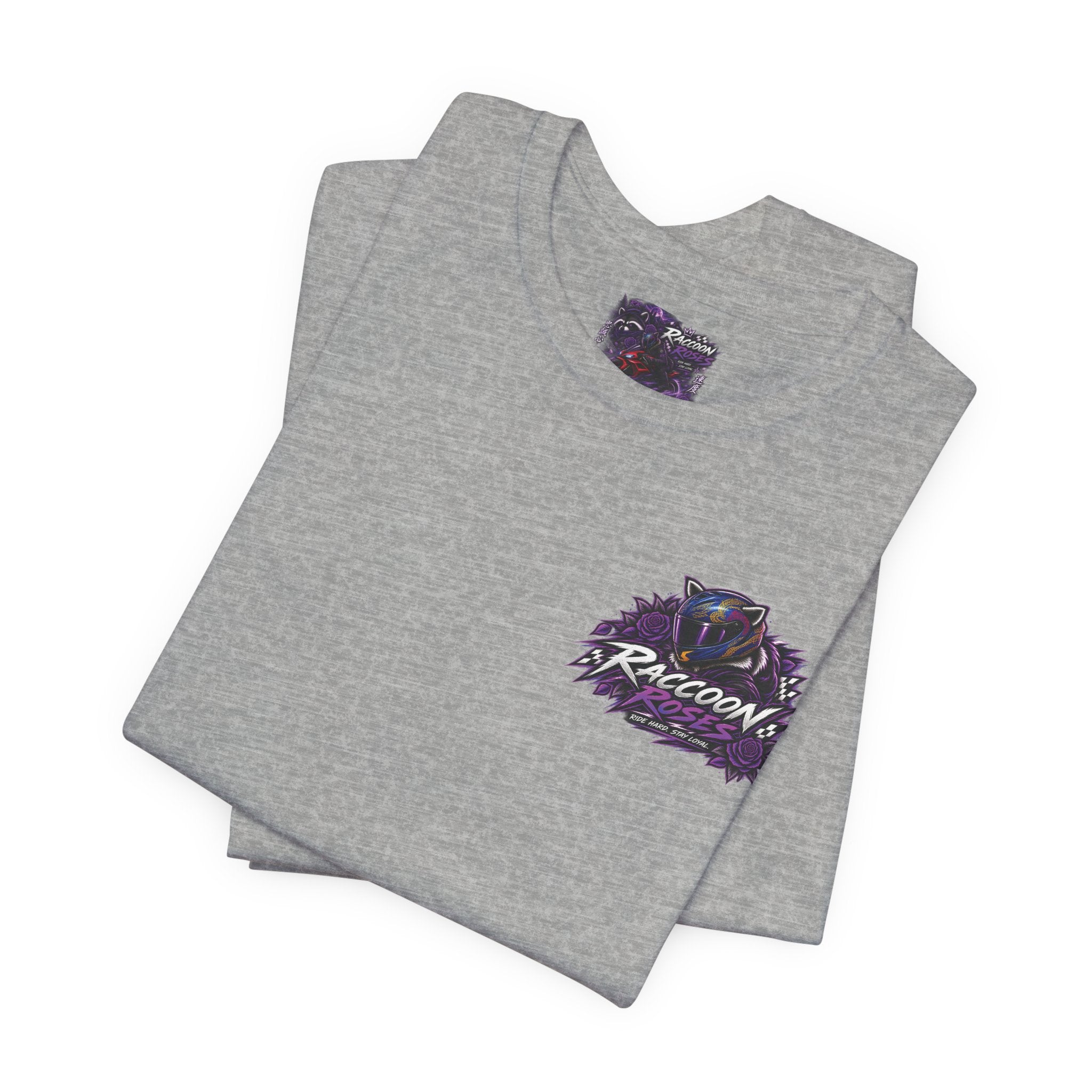 Raccoon Rose Motorcycle Graphic Tee