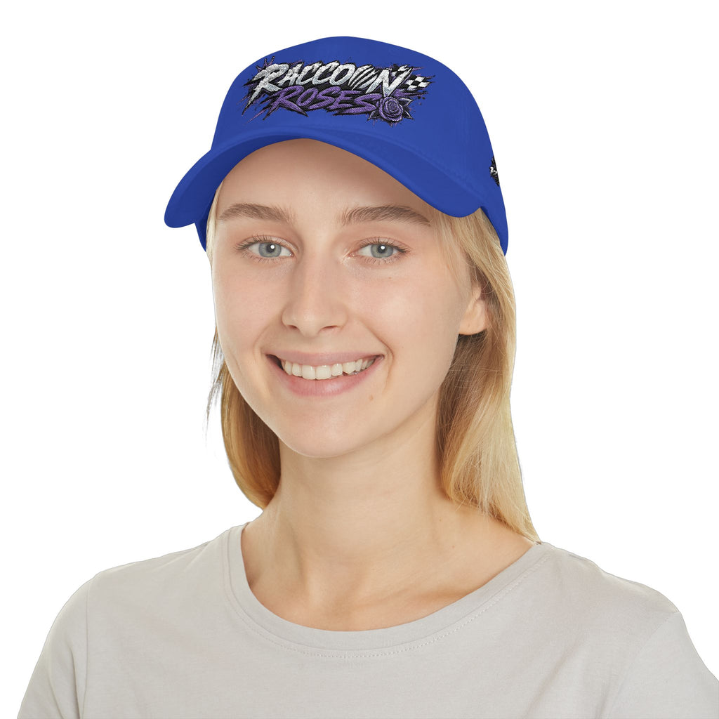 Raccoons Roses Low Profile Baseball Cap