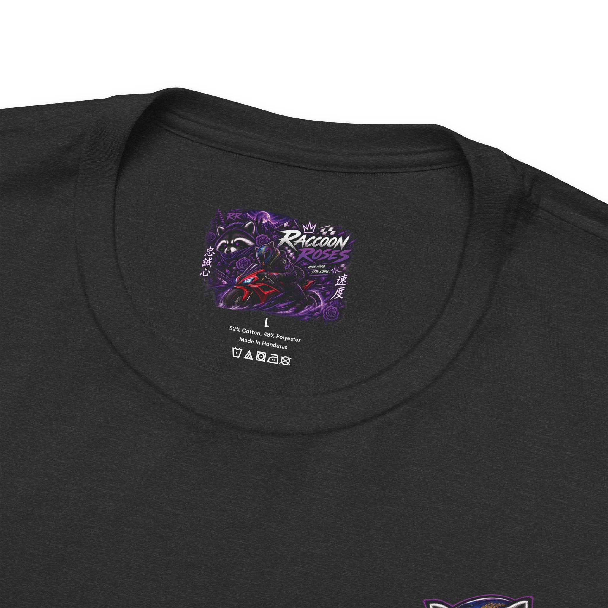 Raccoon Rose Motorcycle Graphic Tee