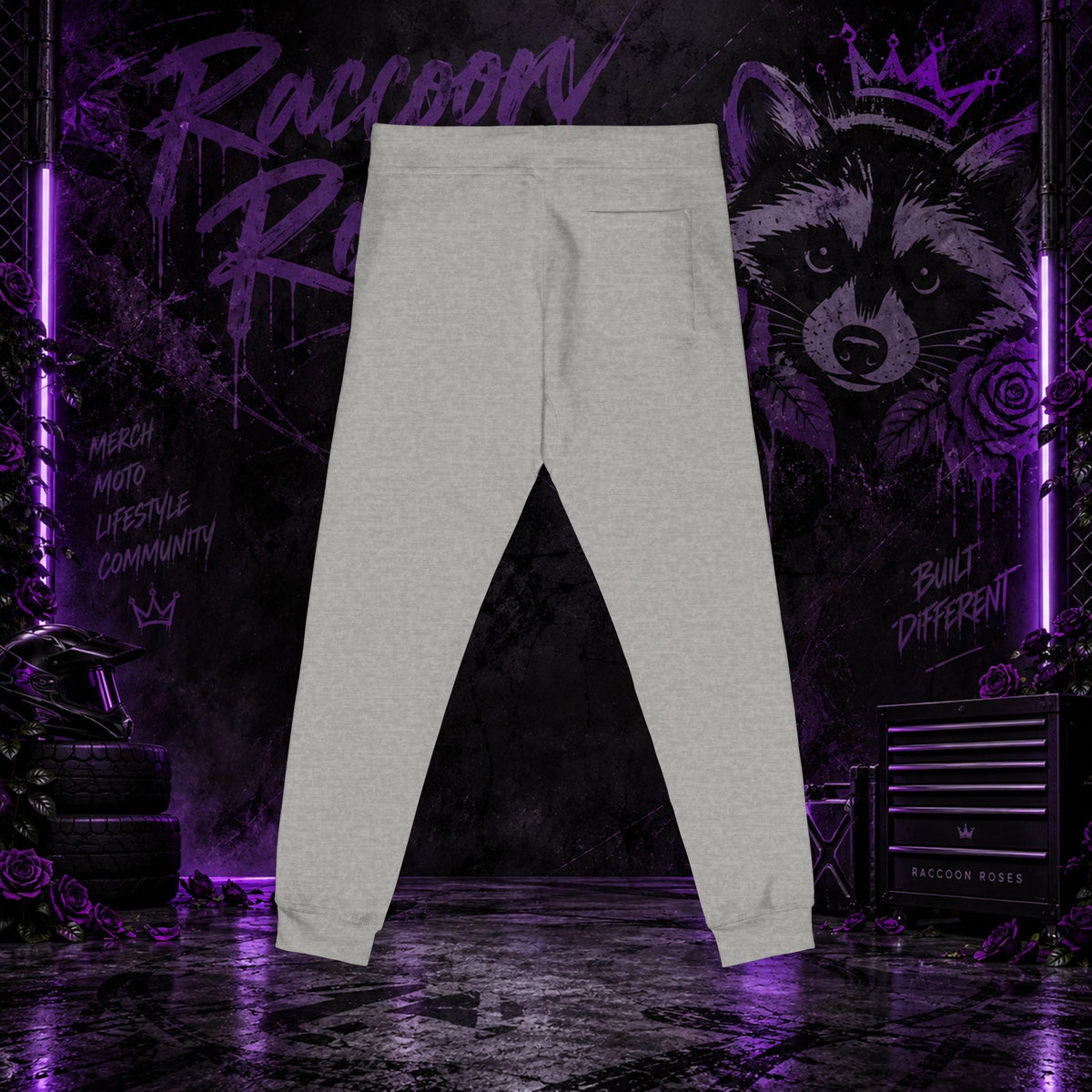 Embroidered 'Frozen Roses' Fleece Sweatpants