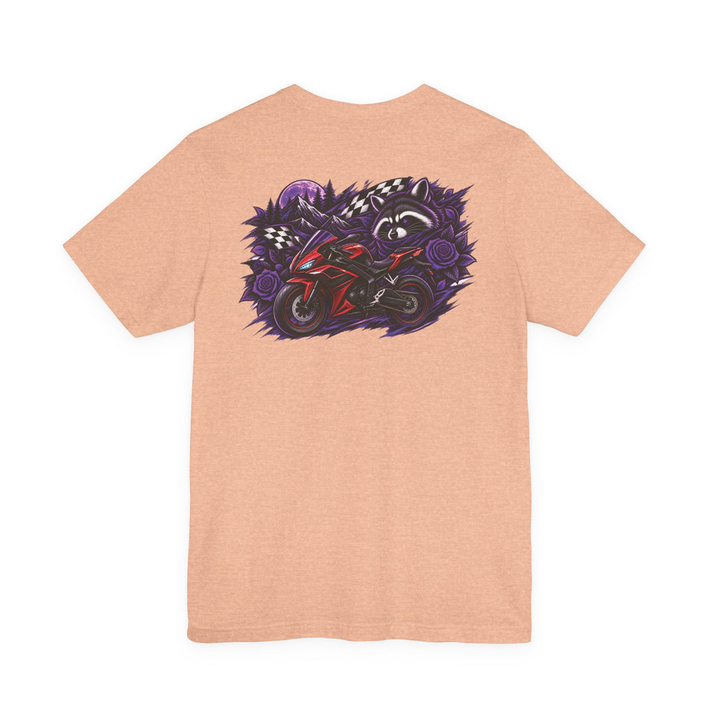Raccoon Rose Motorcycle Graphic Tee