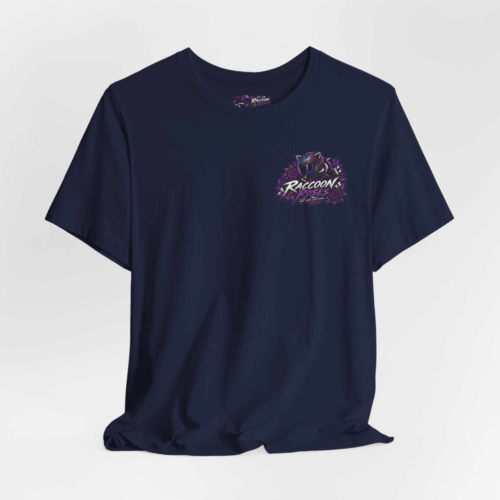 Raccoon Rose Motorcycle Graphic Tee