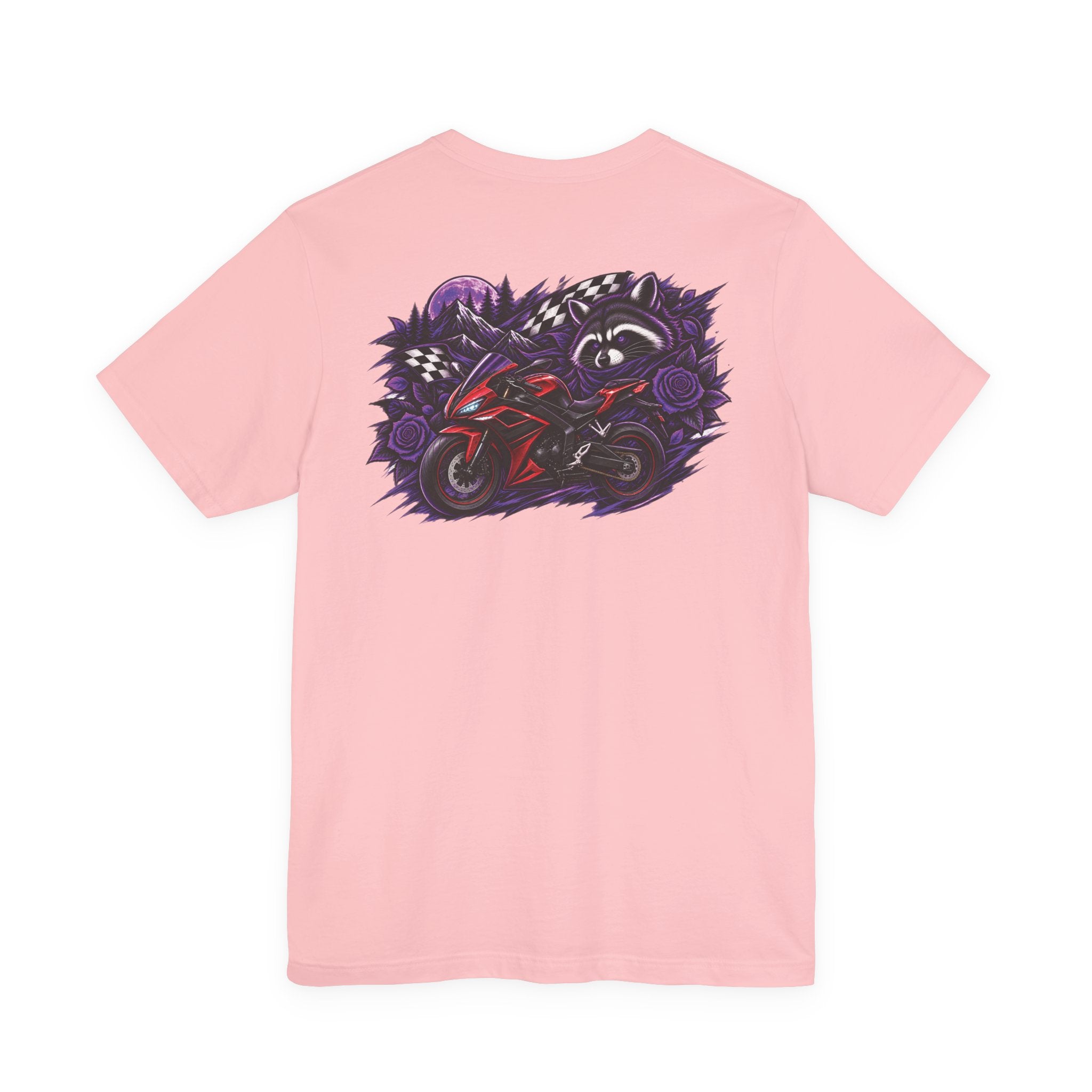 Raccoon Rose Motorcycle Graphic Tee