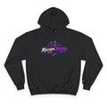Raccoon Roses Hoodie — Bold Purple Graphic Streetwear Champion Hoodie