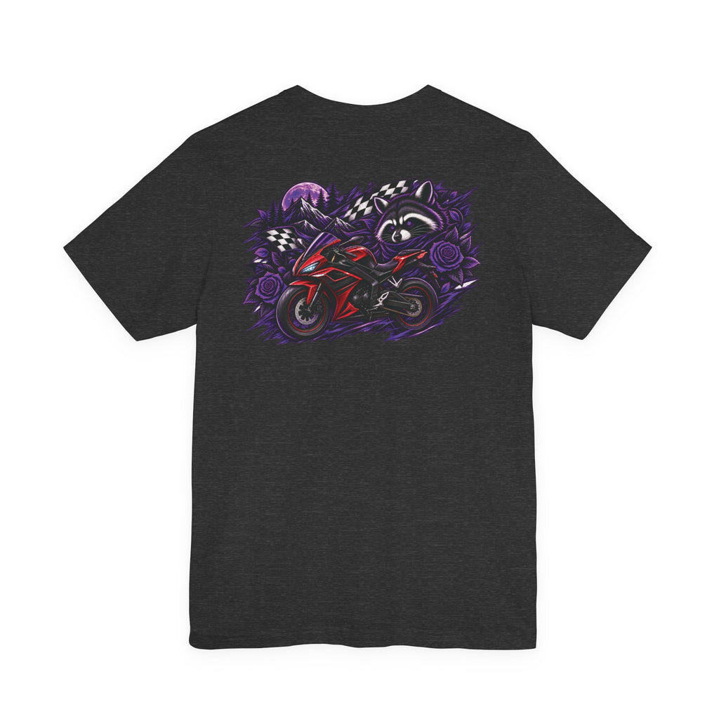 Raccoon Rose Motorcycle Graphic Tee