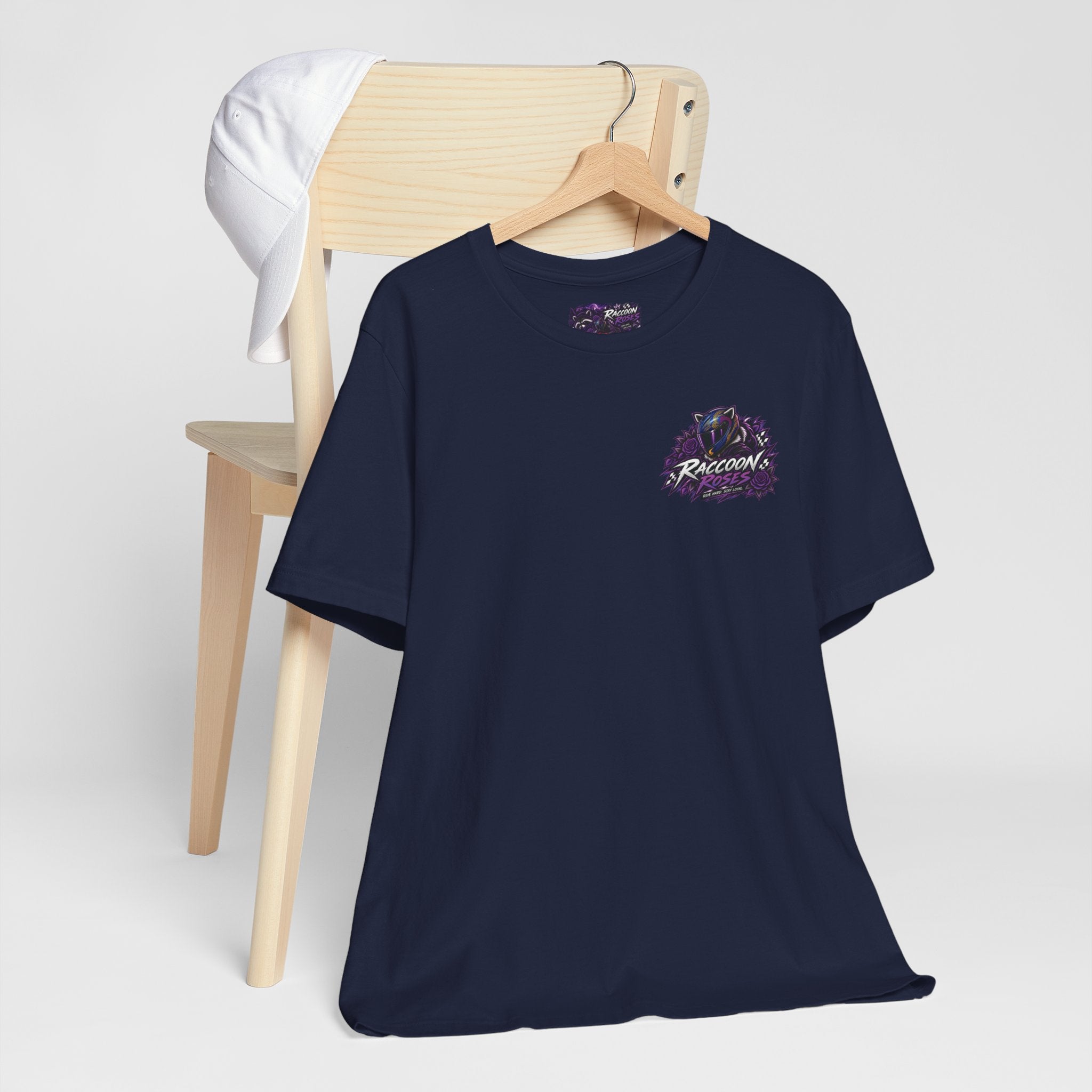 Raccoon Rose Motorcycle Graphic Tee