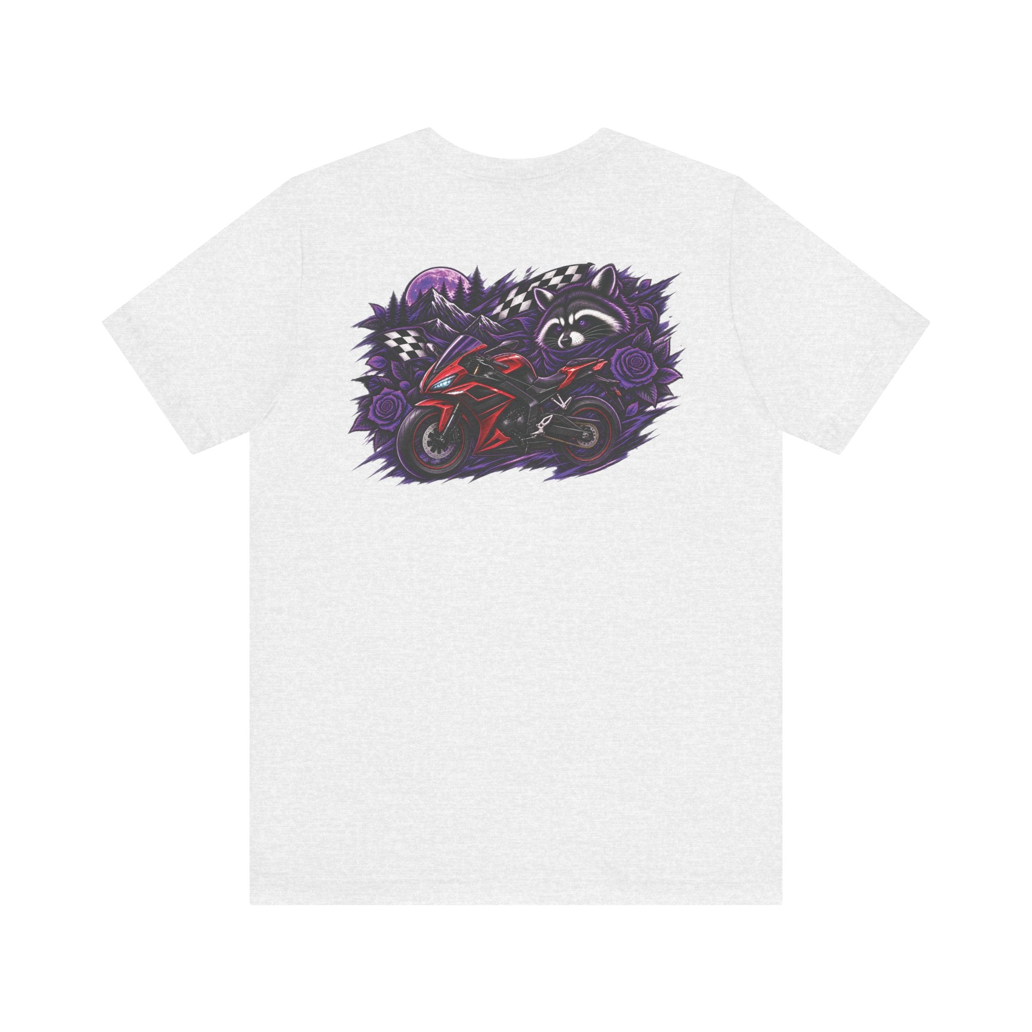 Raccoon Rose Motorcycle Graphic Tee