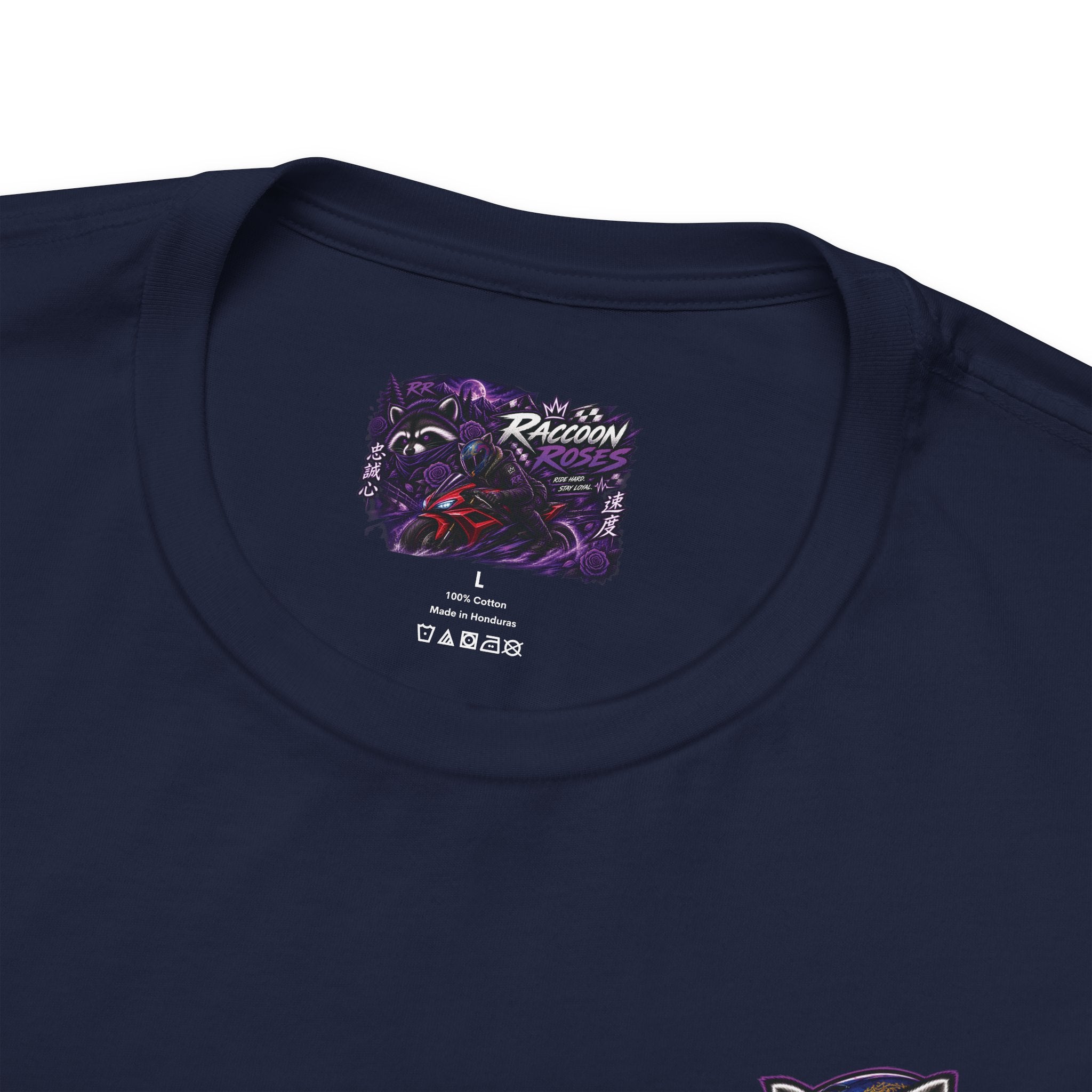 Raccoon Rose Motorcycle Graphic Tee