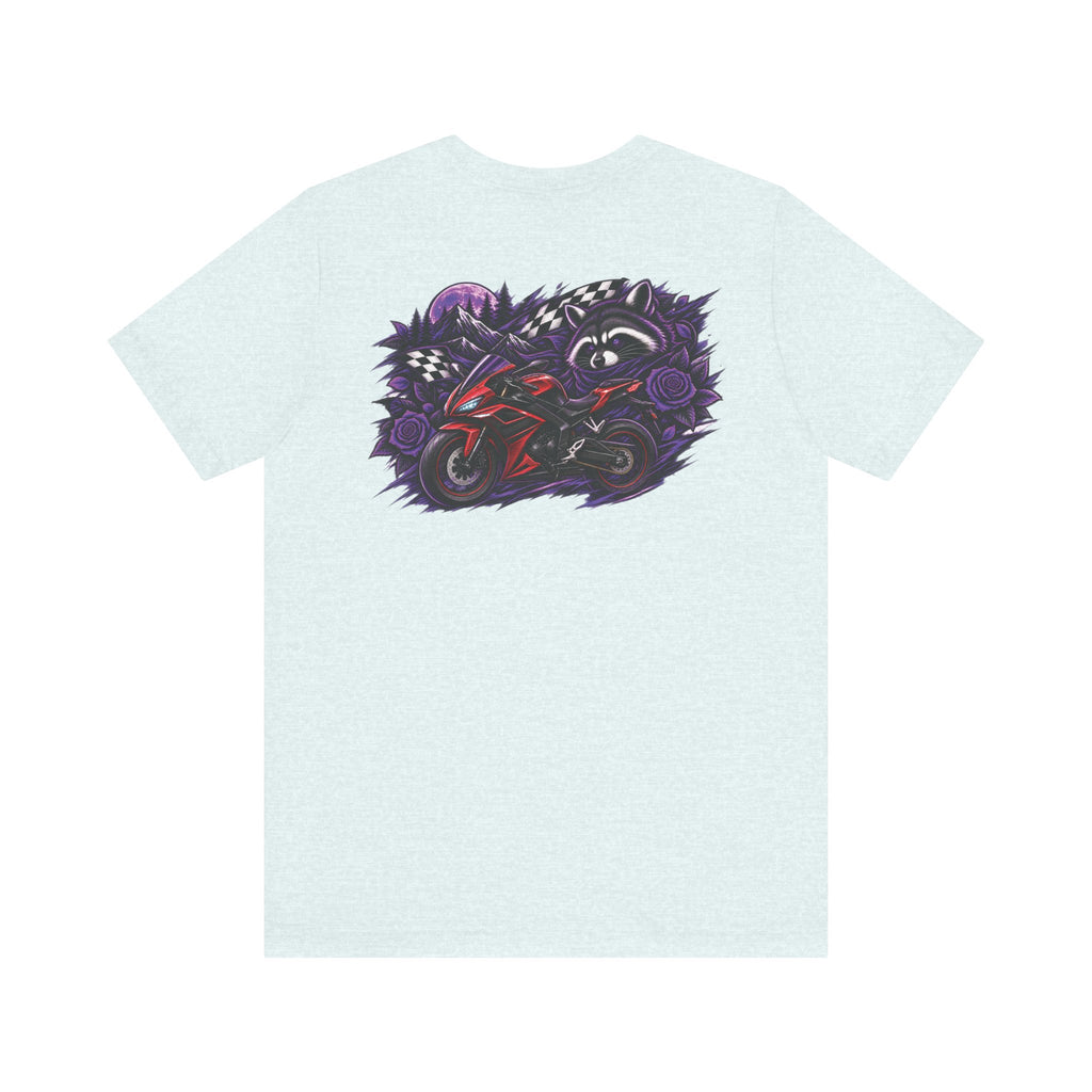 Raccoon Rose Motorcycle Graphic Tee