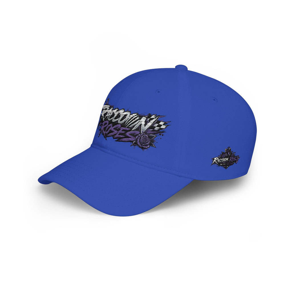 Raccoons Roses Low Profile Baseball Cap