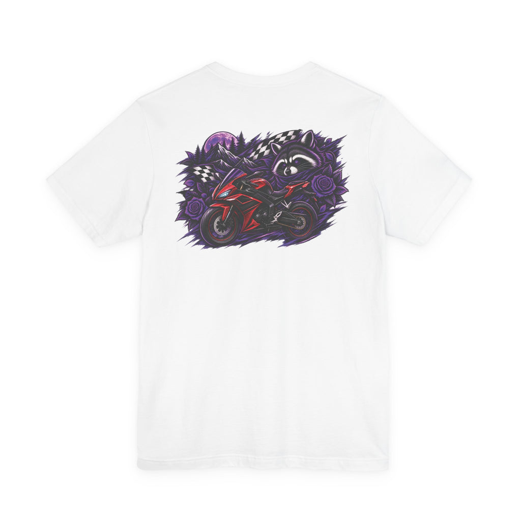Raccoon Rose Motorcycle Graphic Tee