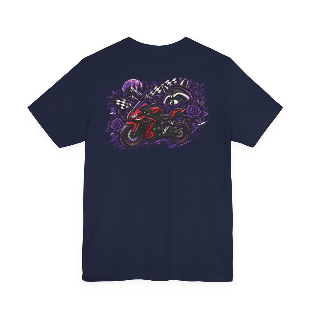 Raccoon Rose Motorcycle Graphic Tee