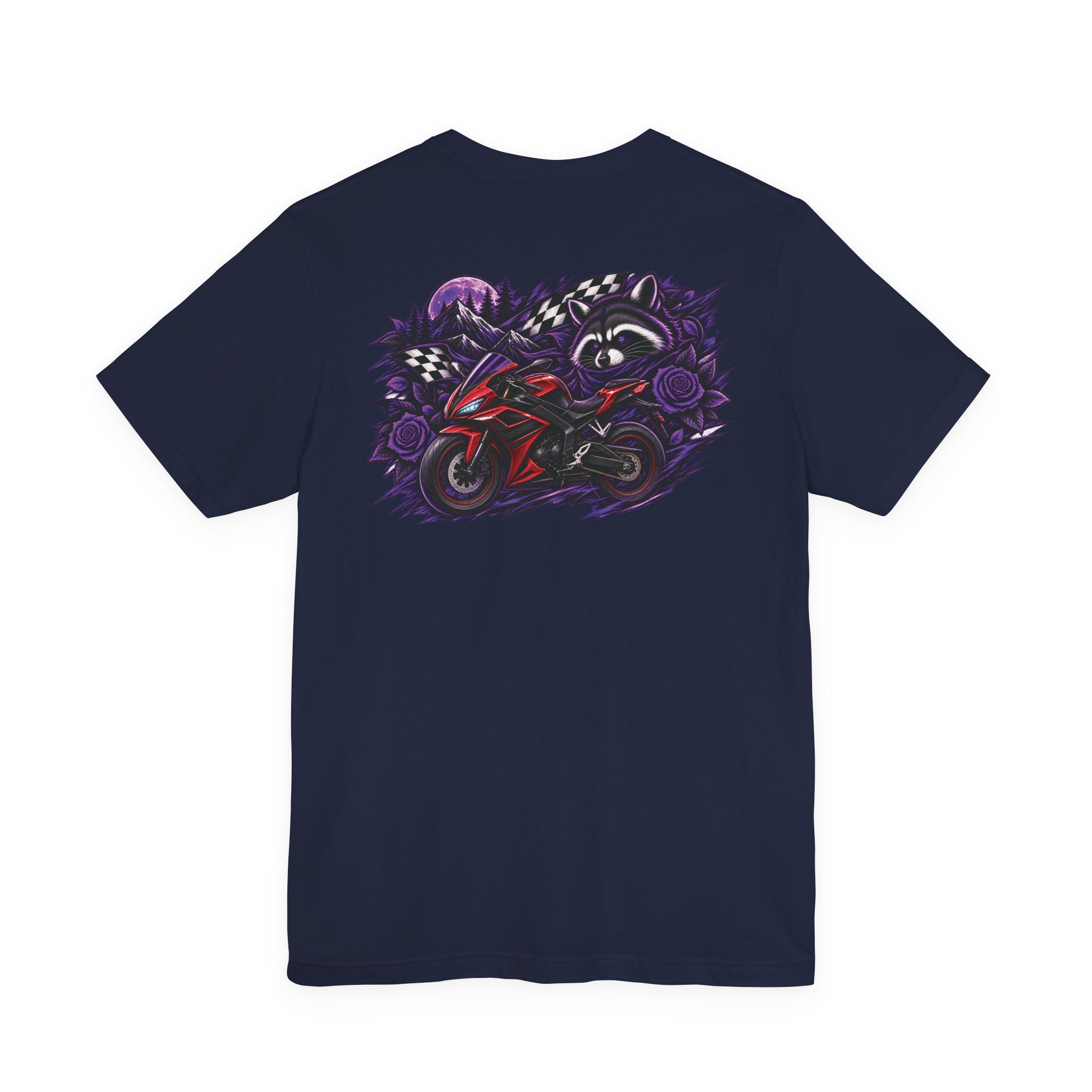 Raccoon Rose Motorcycle Graphic Tee