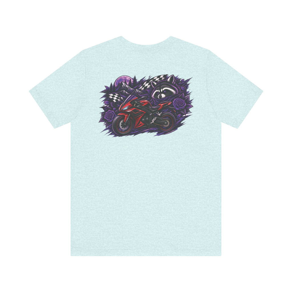 Raccoon Rose Motorcycle Graphic Tee