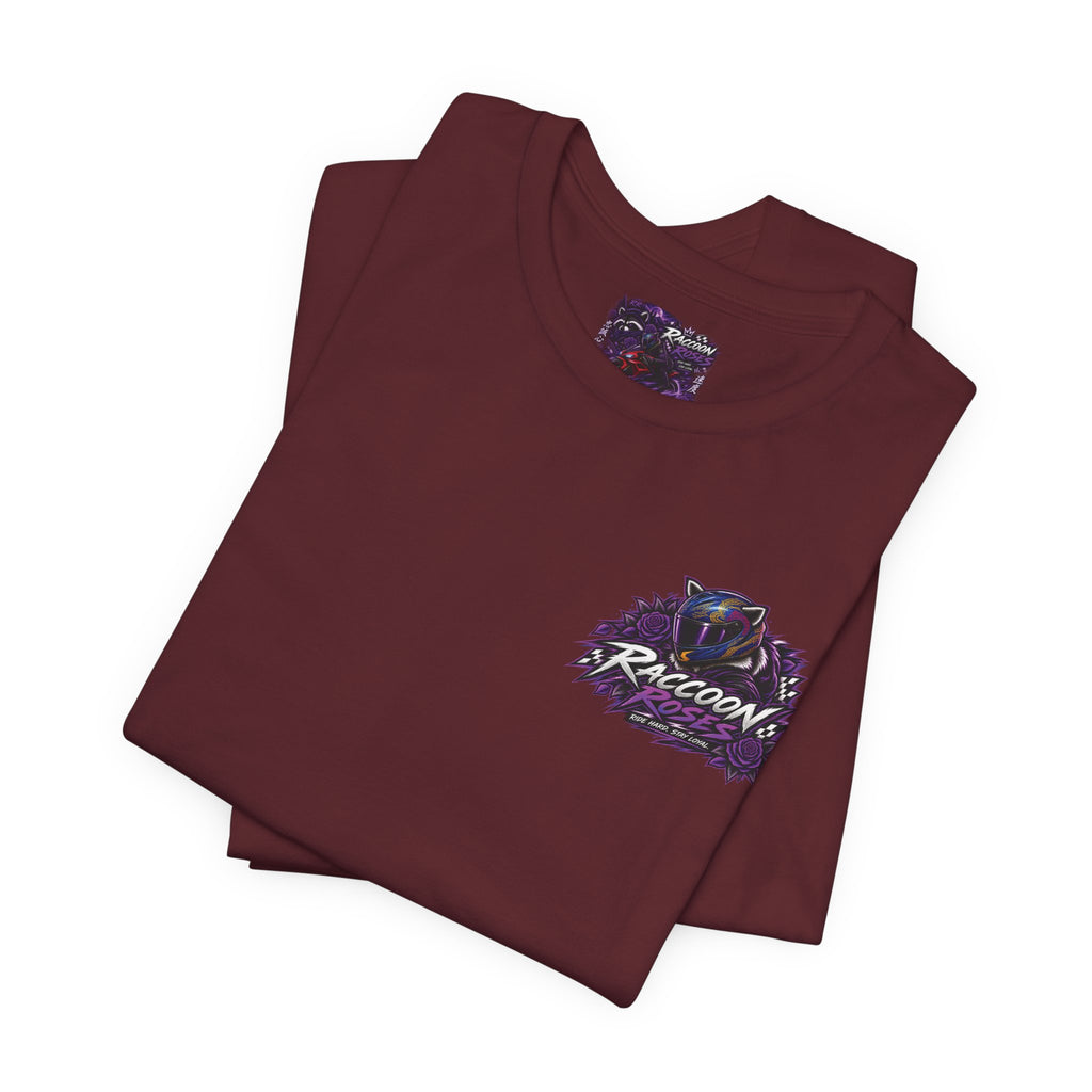 Raccoon Rose Motorcycle Graphic Tee