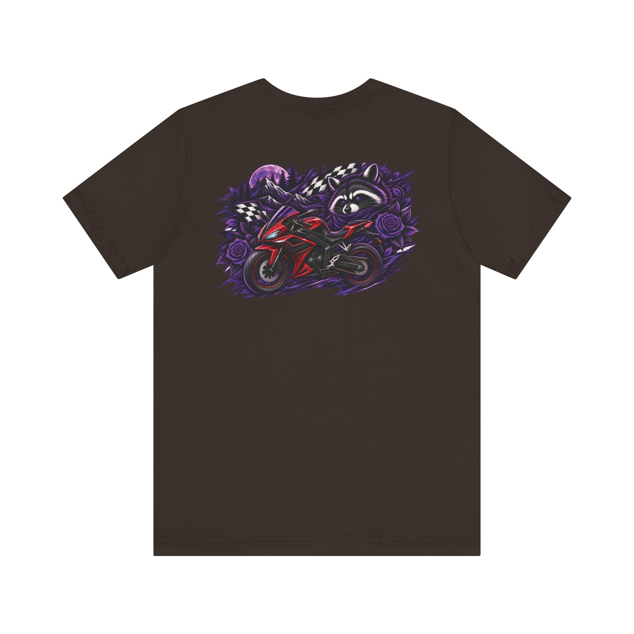 Raccoon Rose Motorcycle Graphic Tee