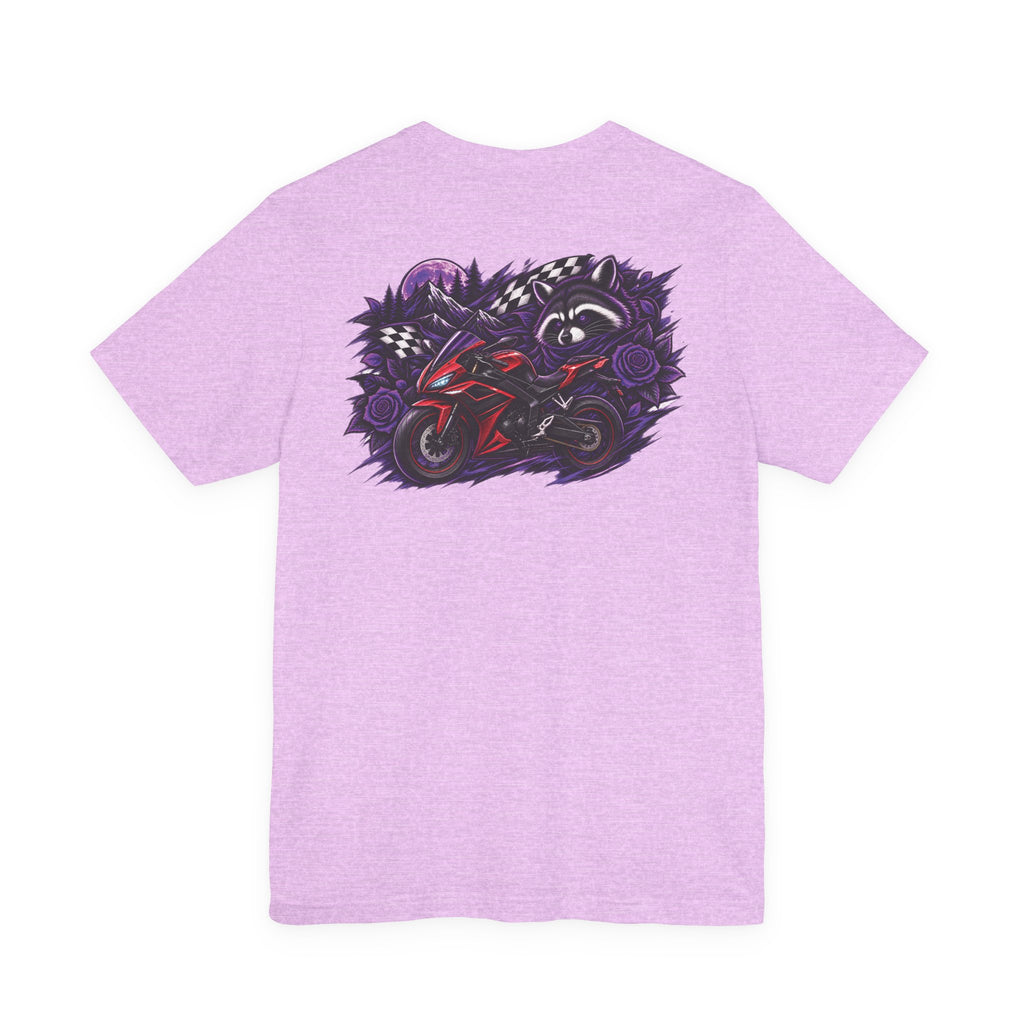 Raccoon Rose Motorcycle Graphic Tee