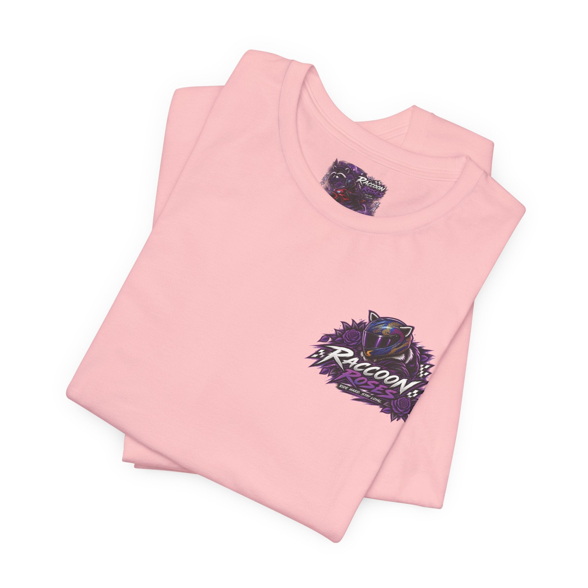 Raccoon Rose Motorcycle Graphic Tee