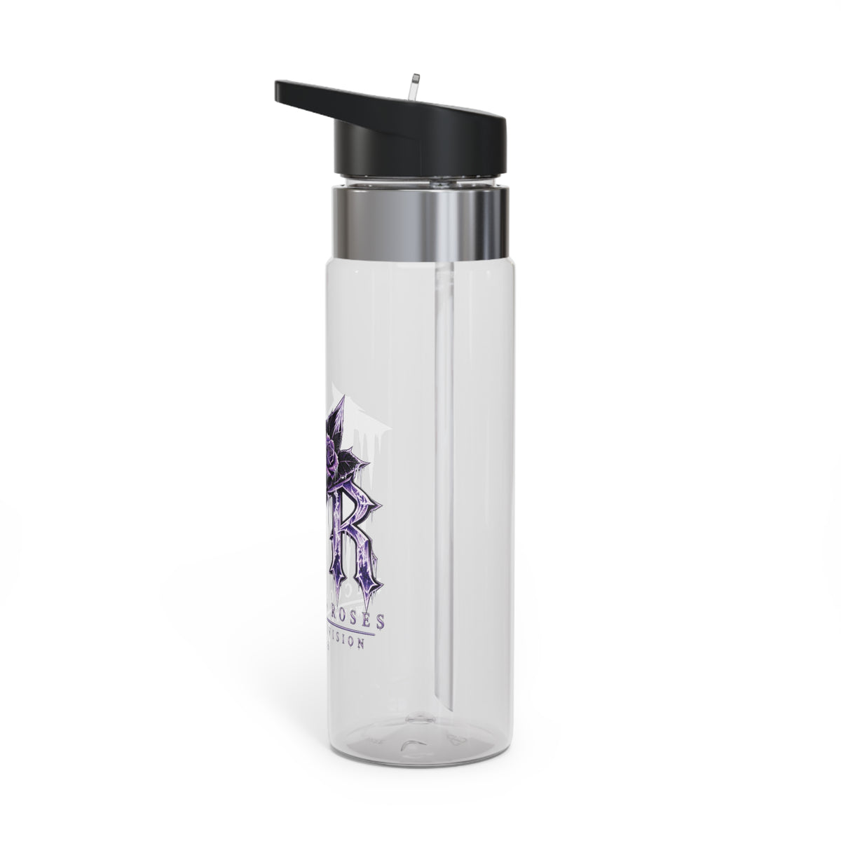 20oz Tritan Sport Bottle — Gothic 'RR' Purple Rose Logo