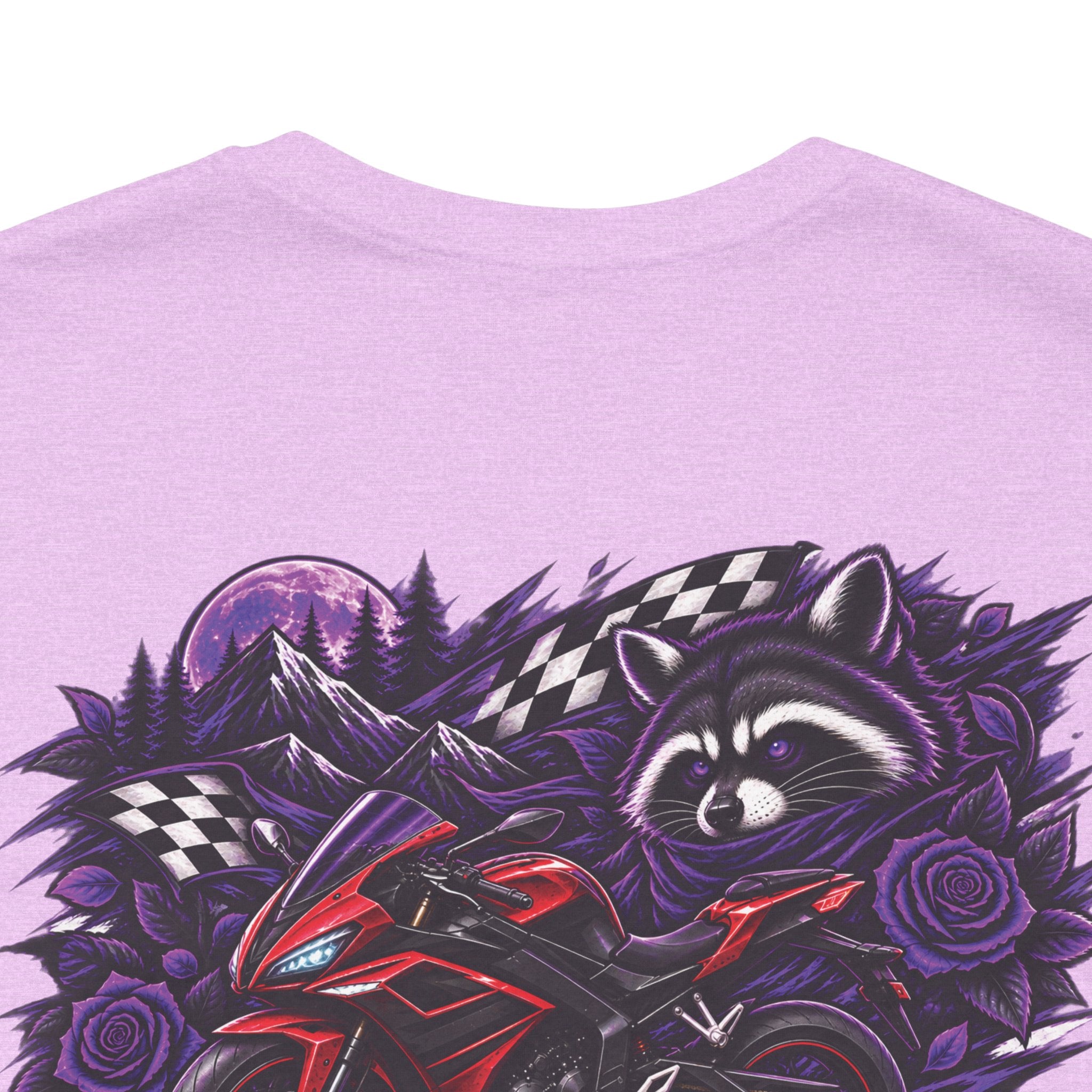 Raccoon Rose Motorcycle Graphic Tee