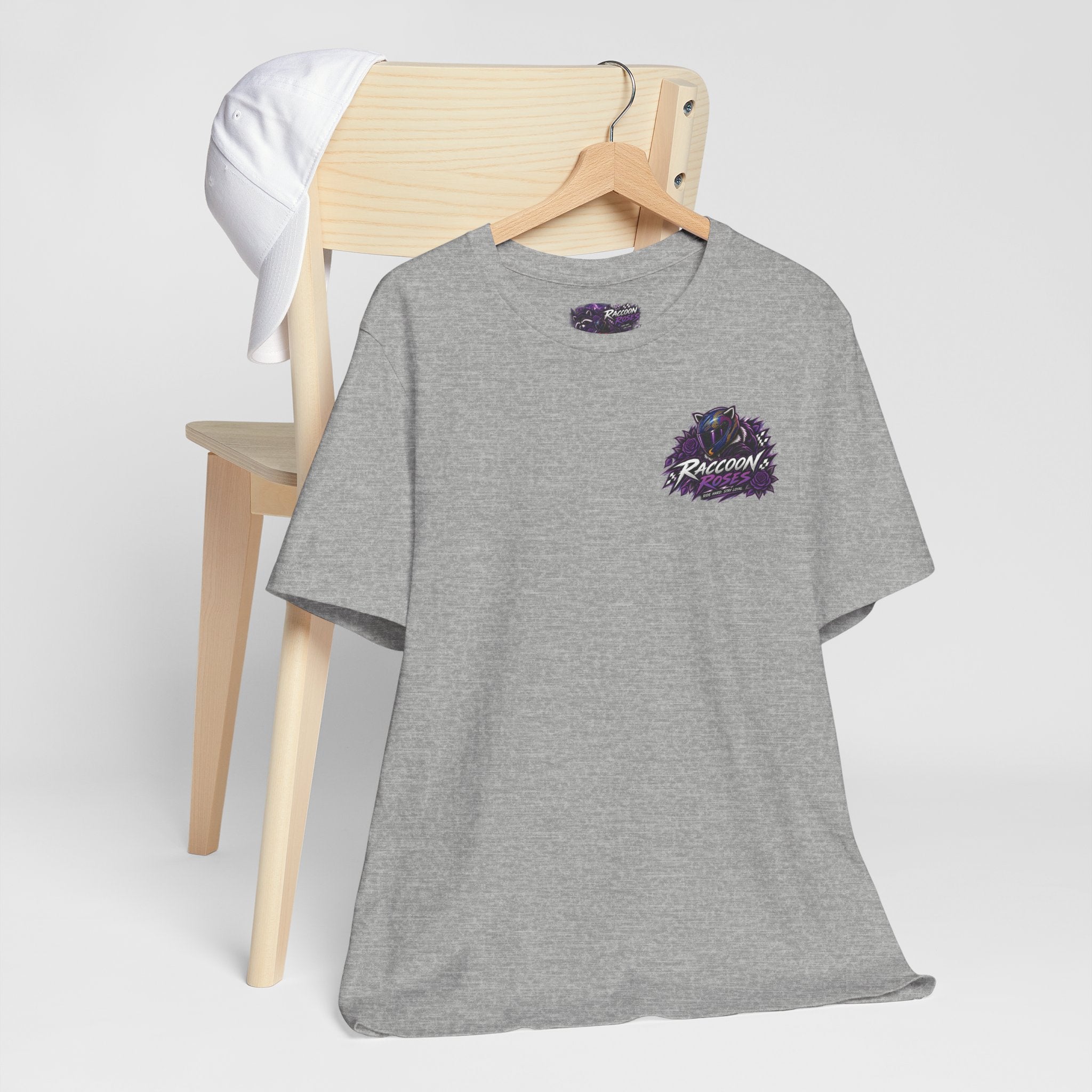 Raccoon Rose Motorcycle Graphic Tee