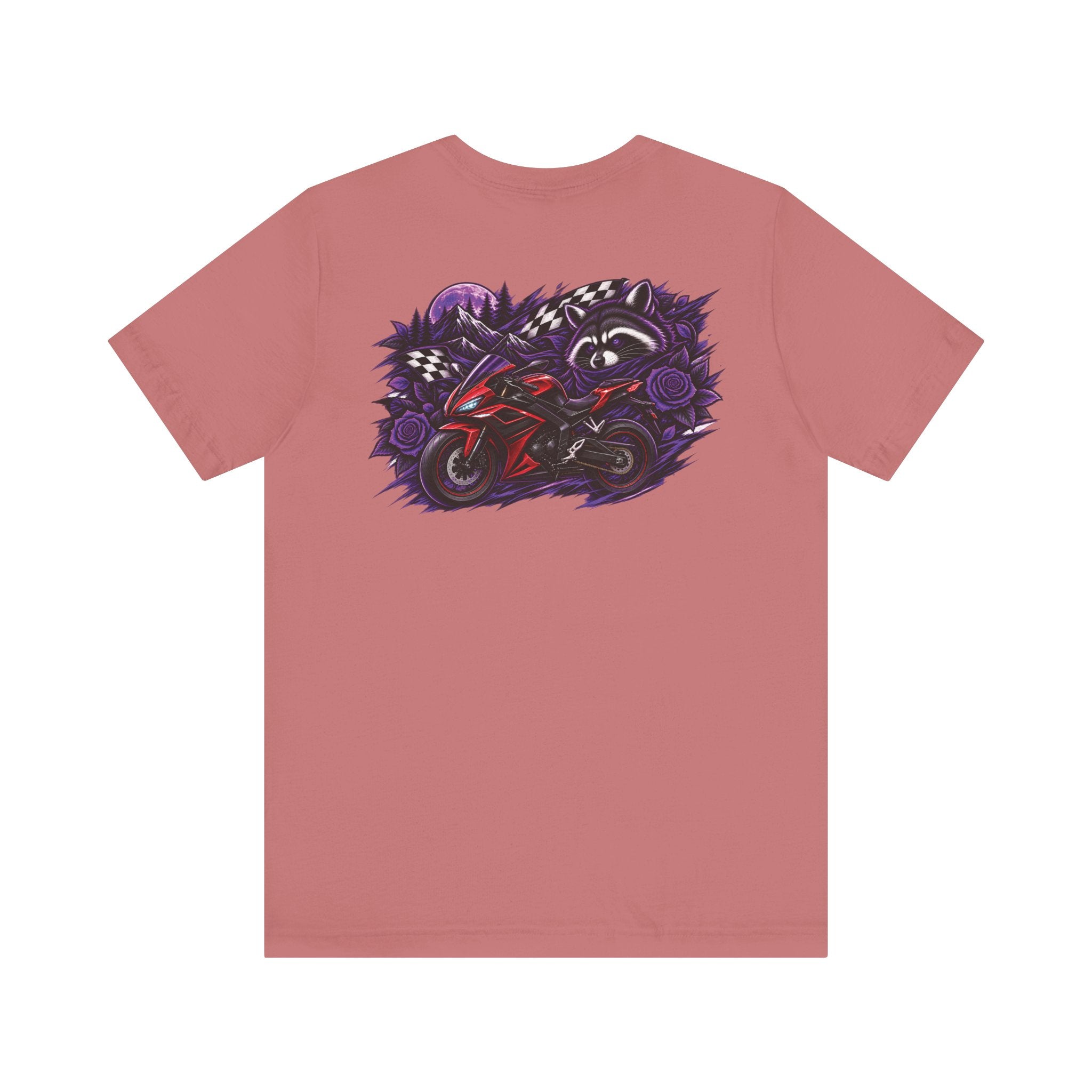 Raccoon Rose Motorcycle Graphic Tee
