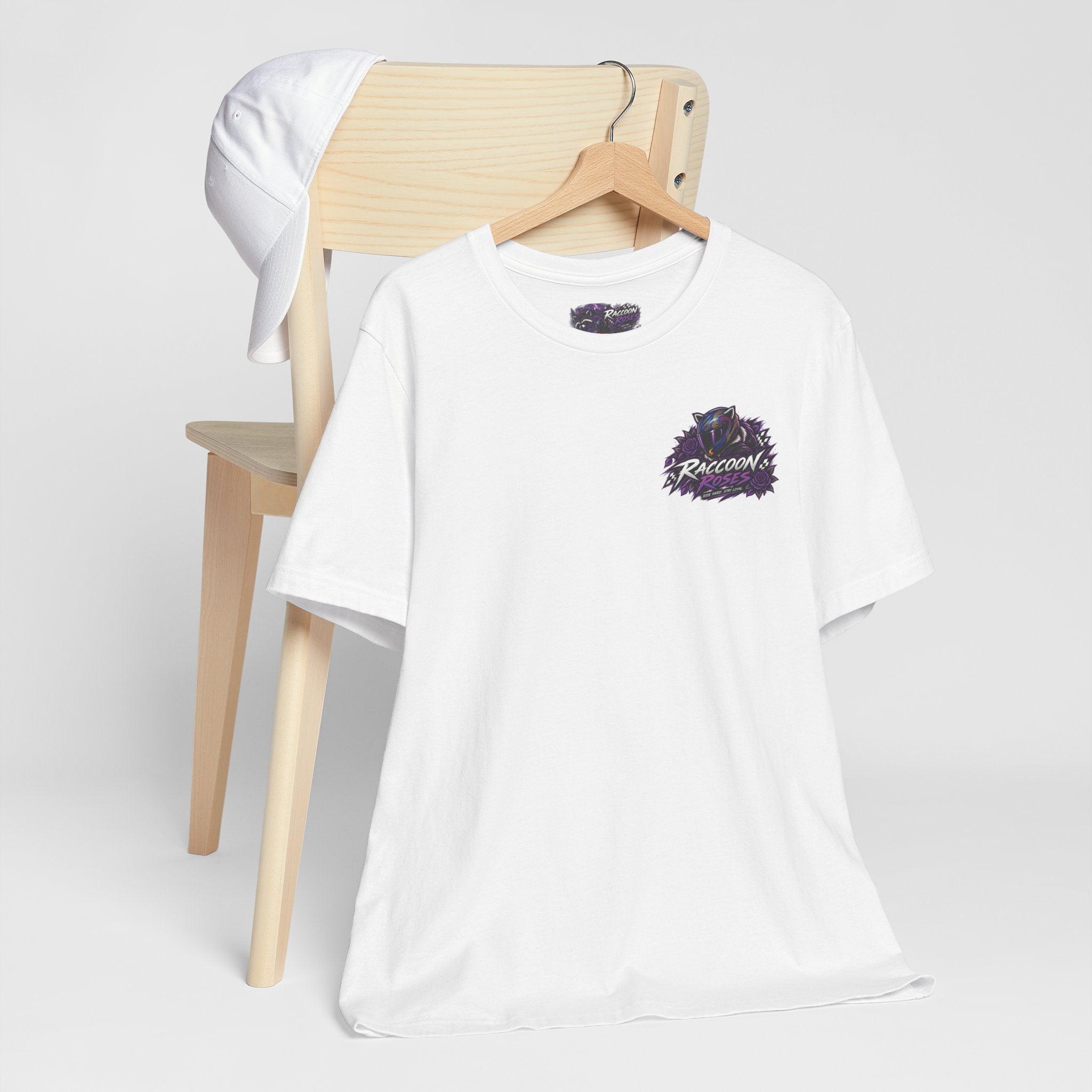 Raccoon Rose Motorcycle Graphic Tee