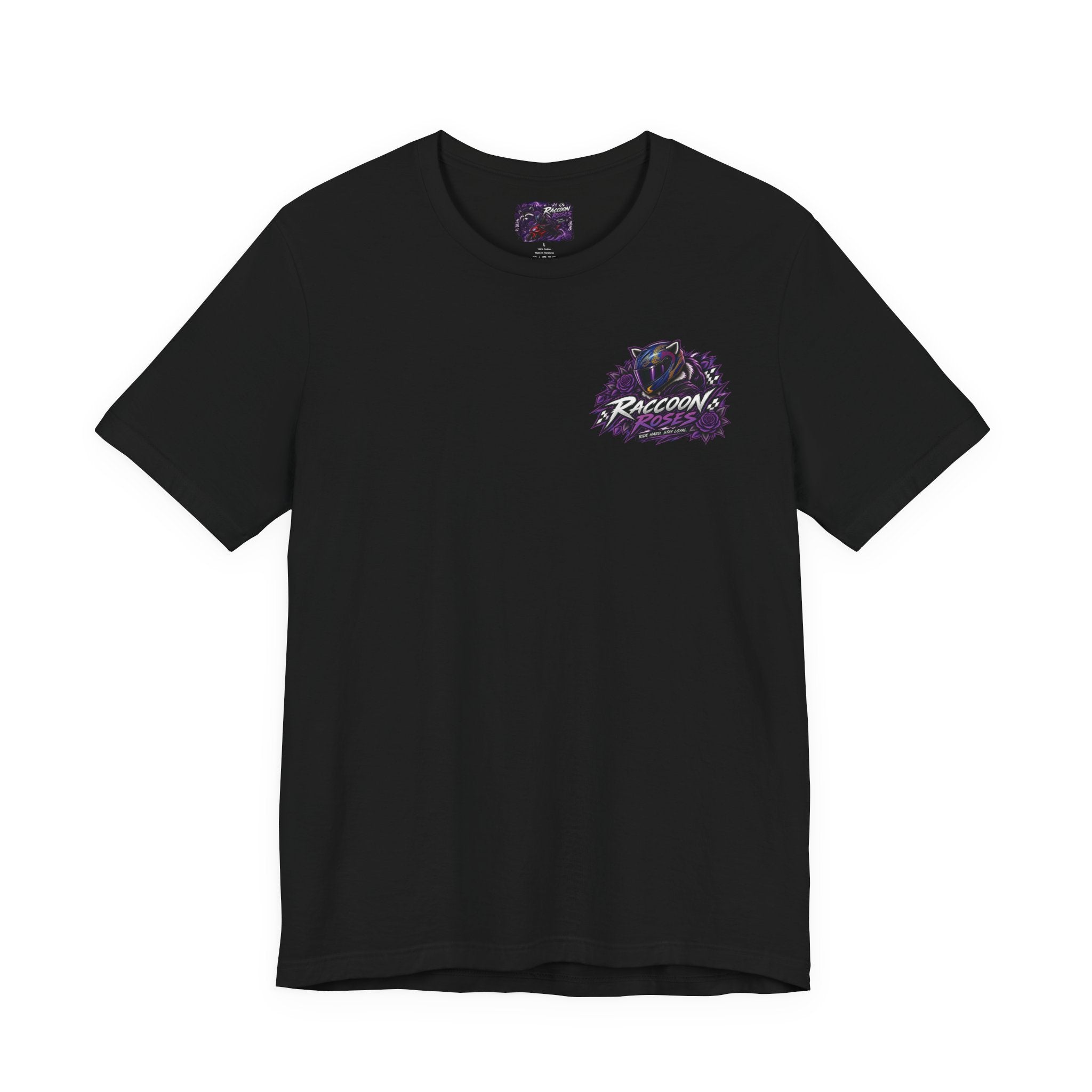 Raccoon Rose Motorcycle Graphic Tee