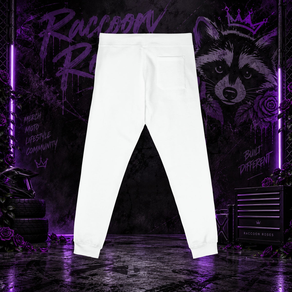 Embroidered 'Frozen Roses' Fleece Sweatpants