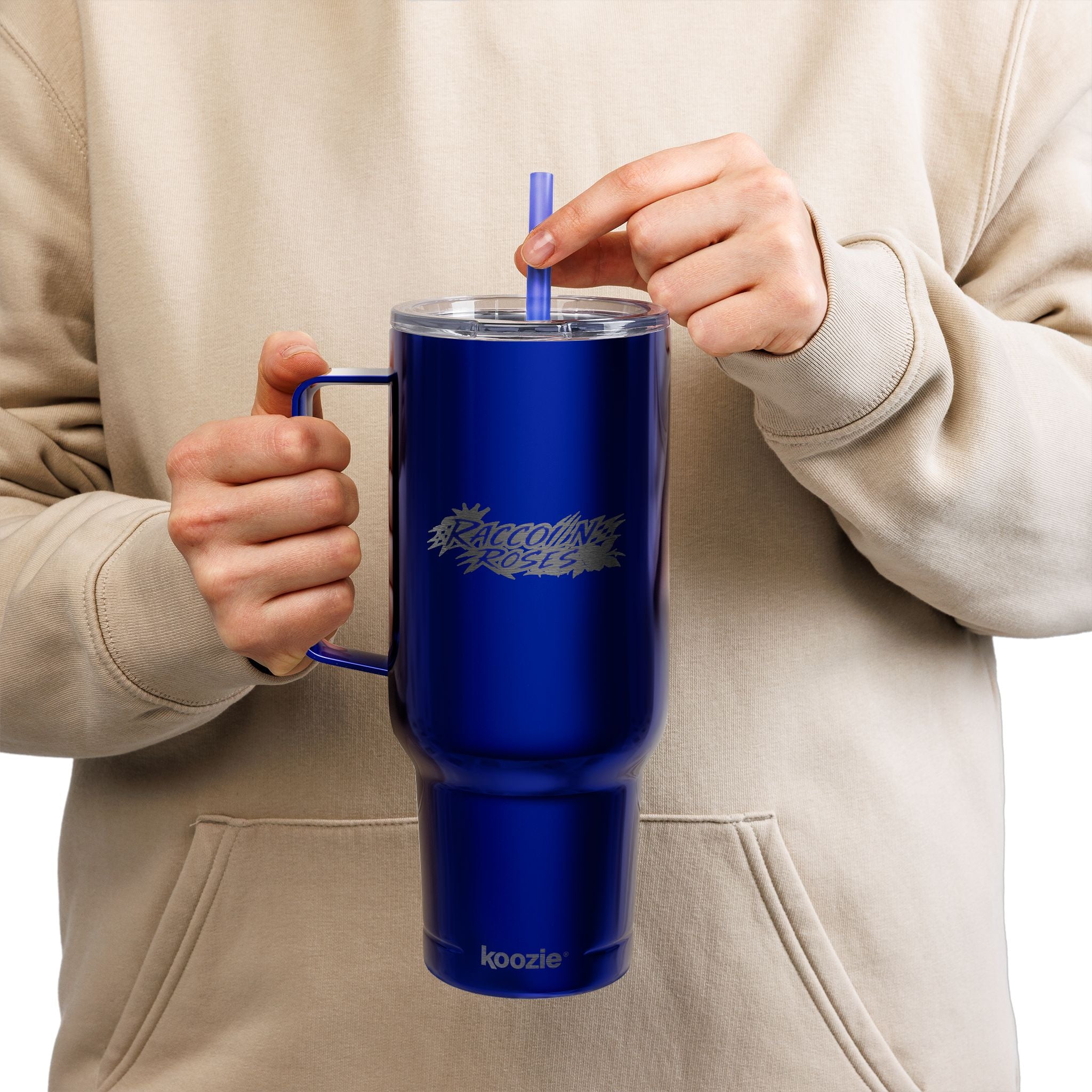 40oz Engraved Insulated Tumbler with Straw & Lid — Large Travel Mug