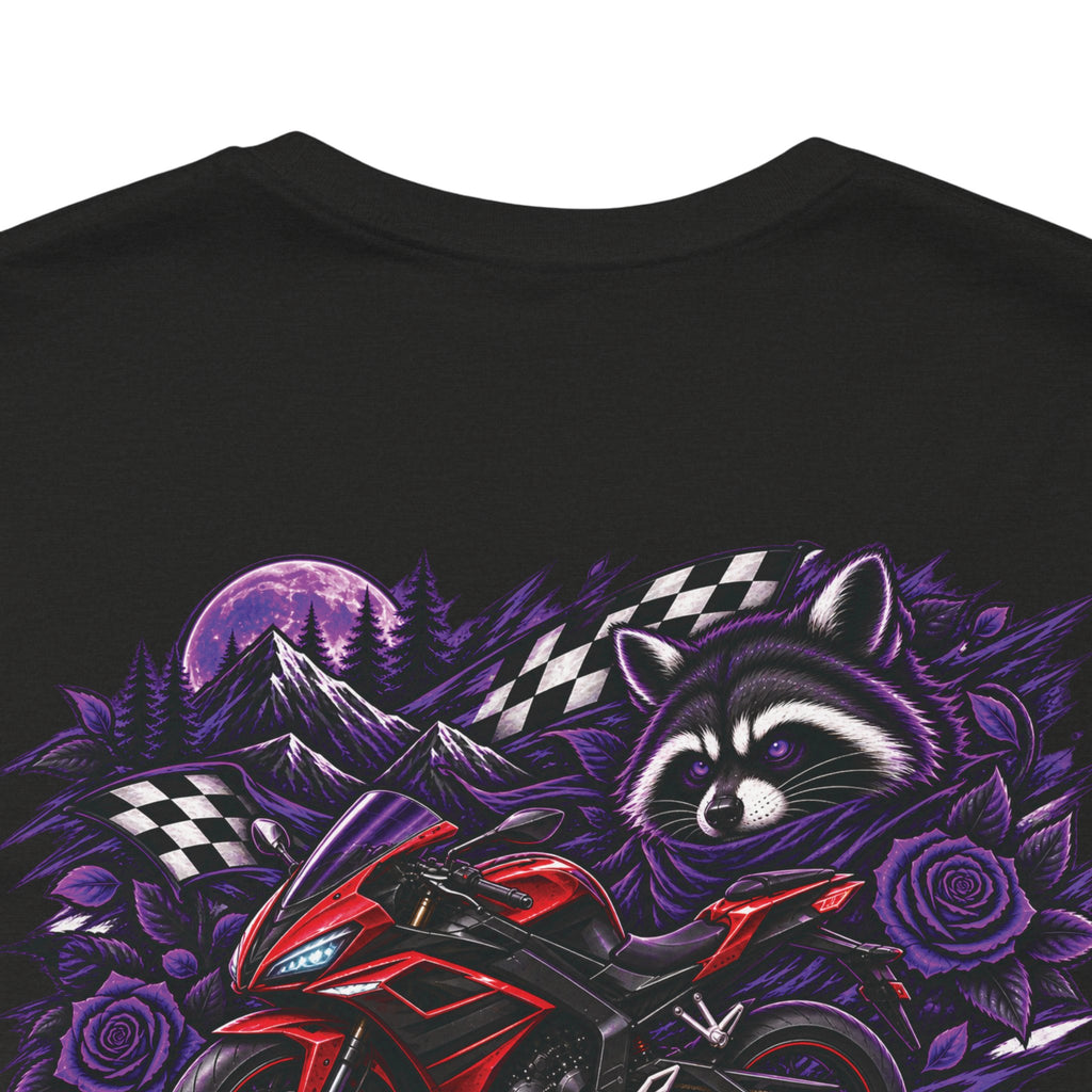 Raccoon Rose Motorcycle Graphic Tee