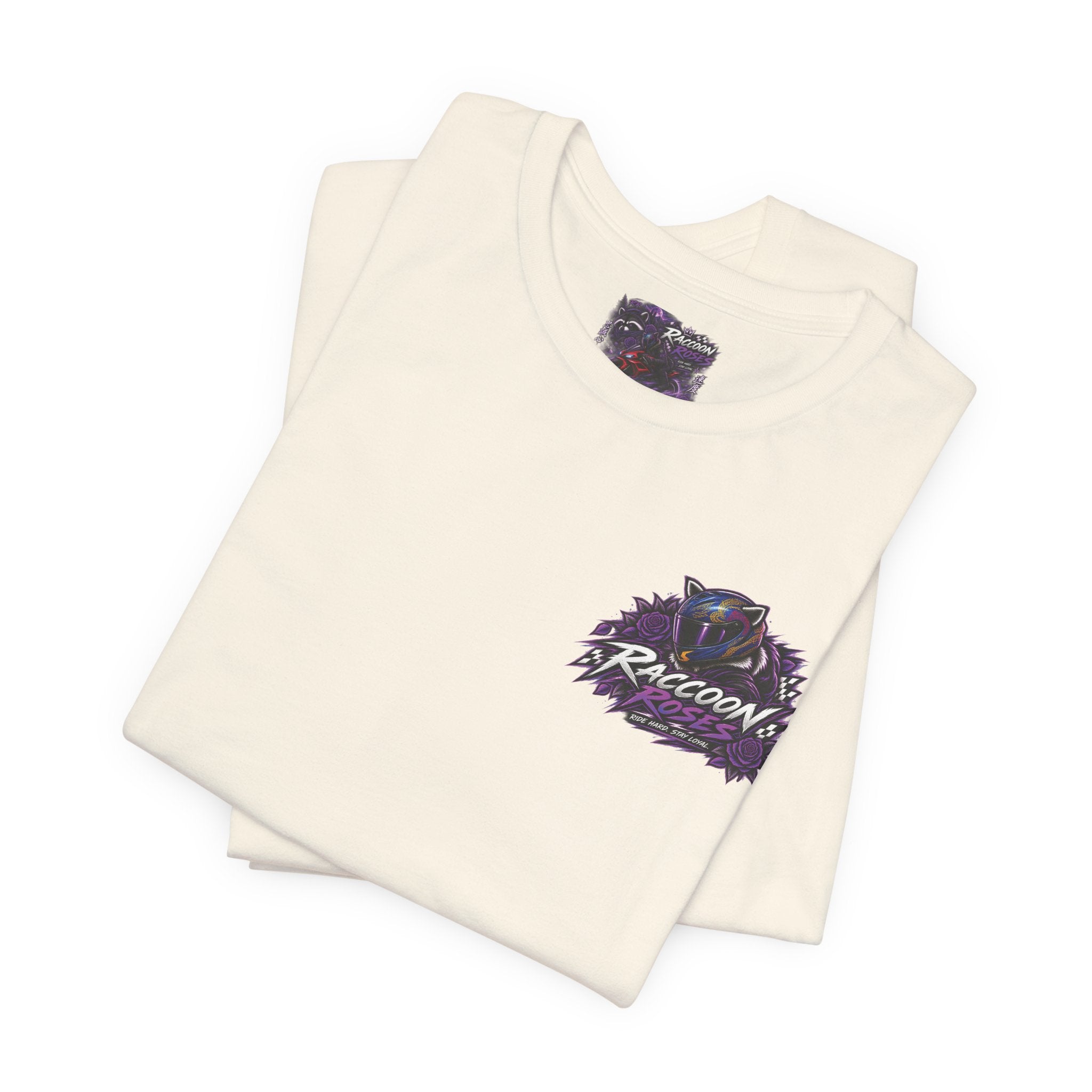 Raccoon Rose Motorcycle Graphic Tee