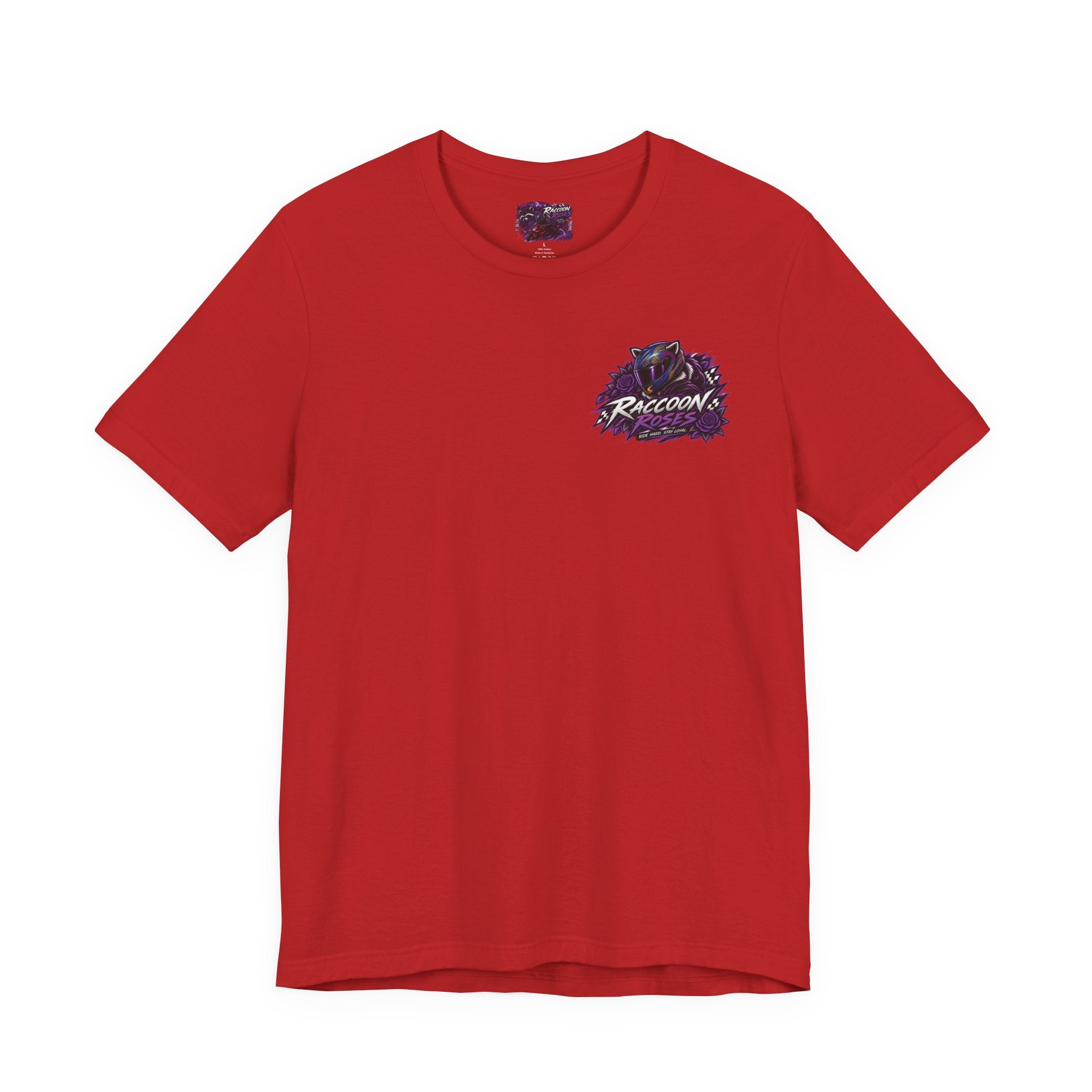 Raccoon Rose Motorcycle Graphic Tee