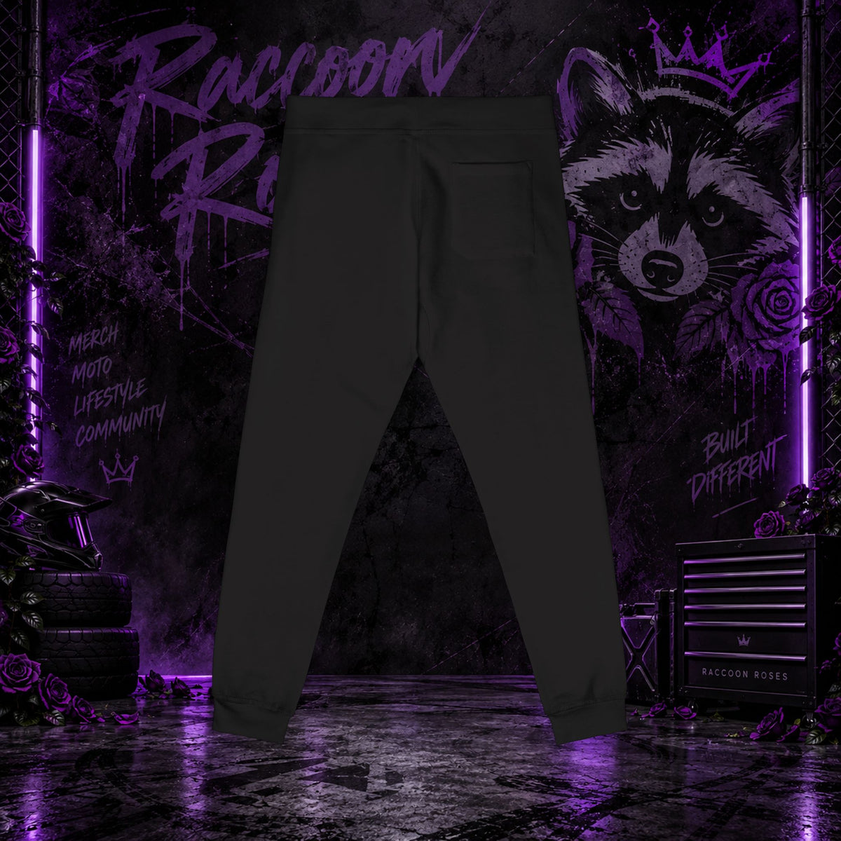 Embroidered 'Frozen Roses' Fleece Sweatpants