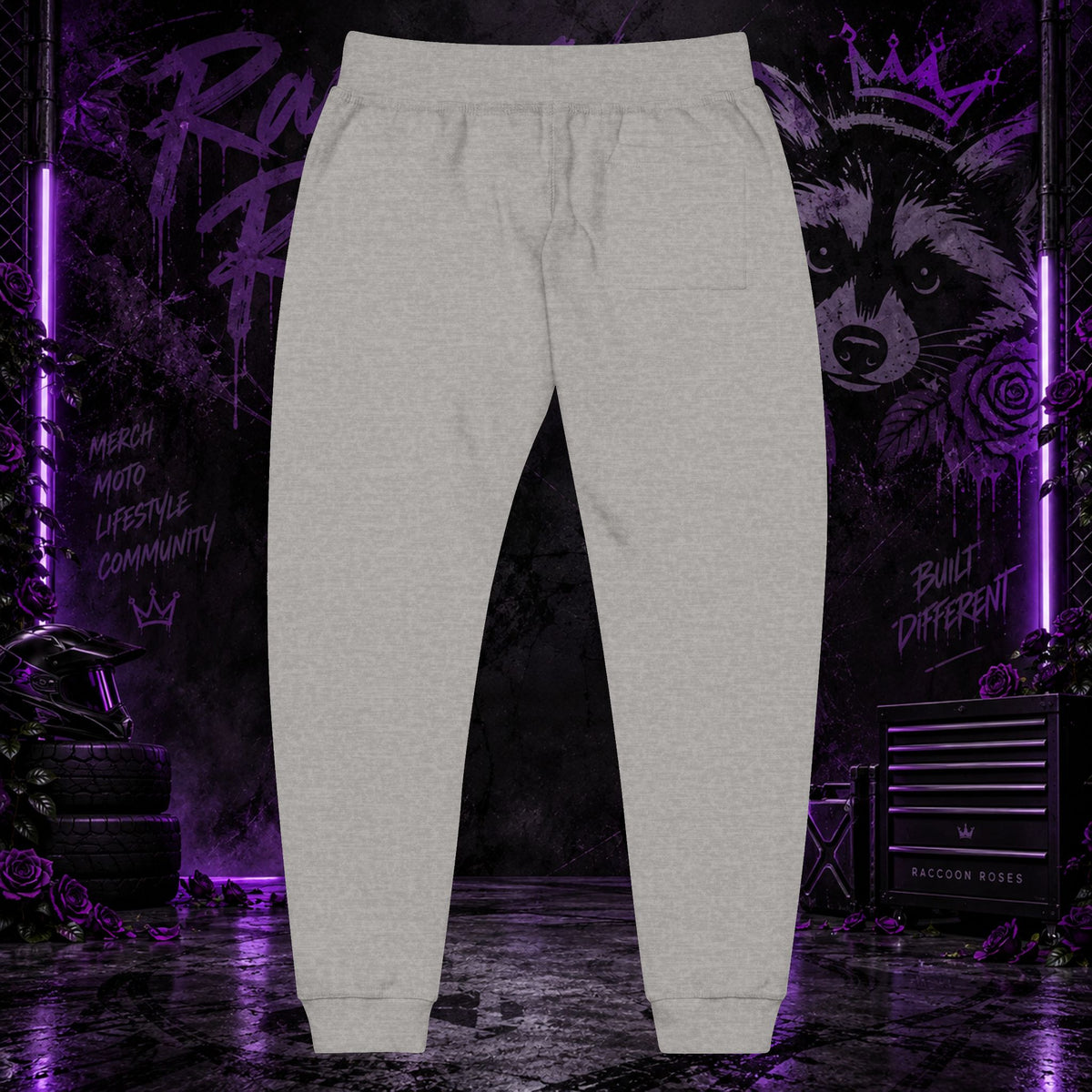 Embroidered 'Frozen Roses' Fleece Sweatpants