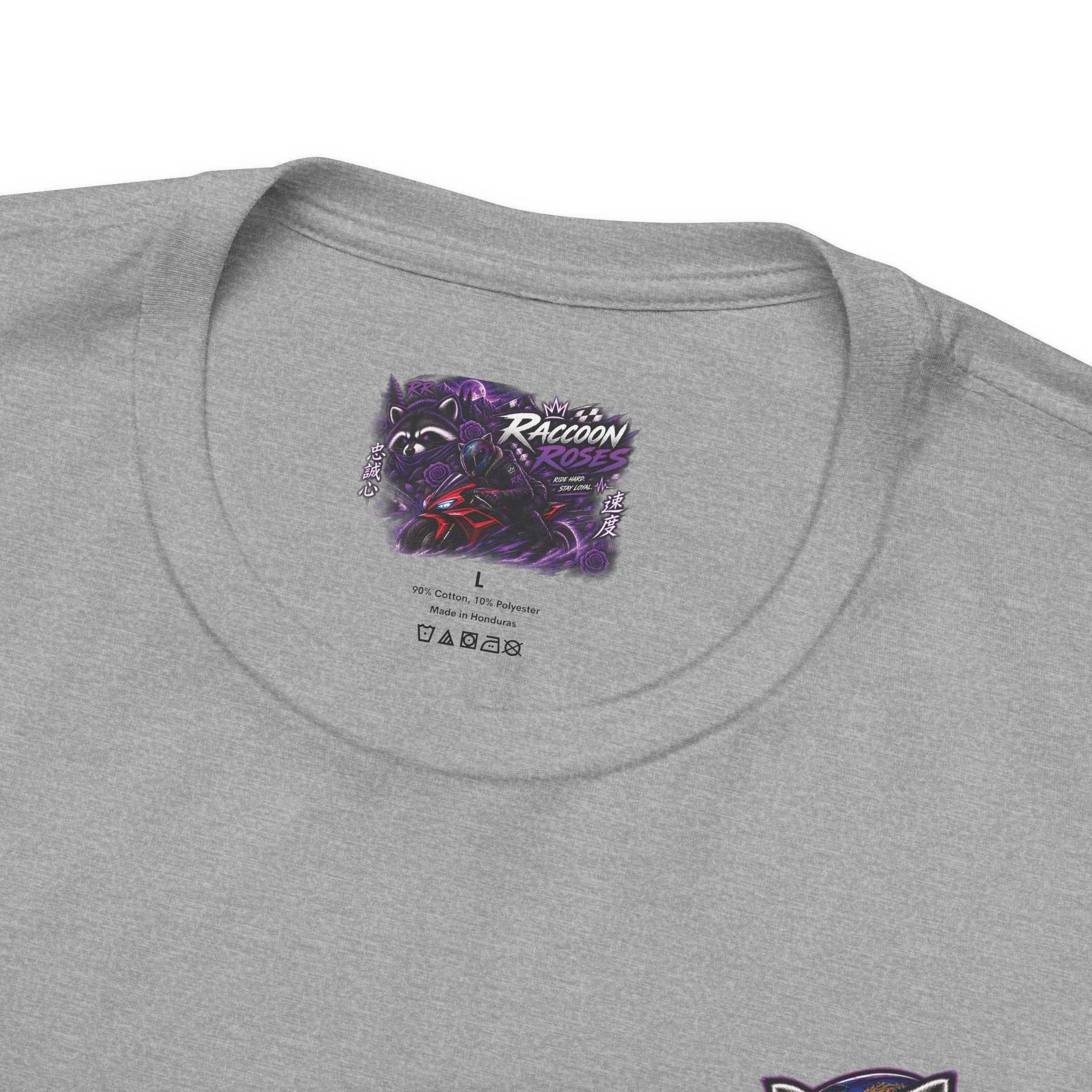 Raccoon Rose Motorcycle Graphic Tee