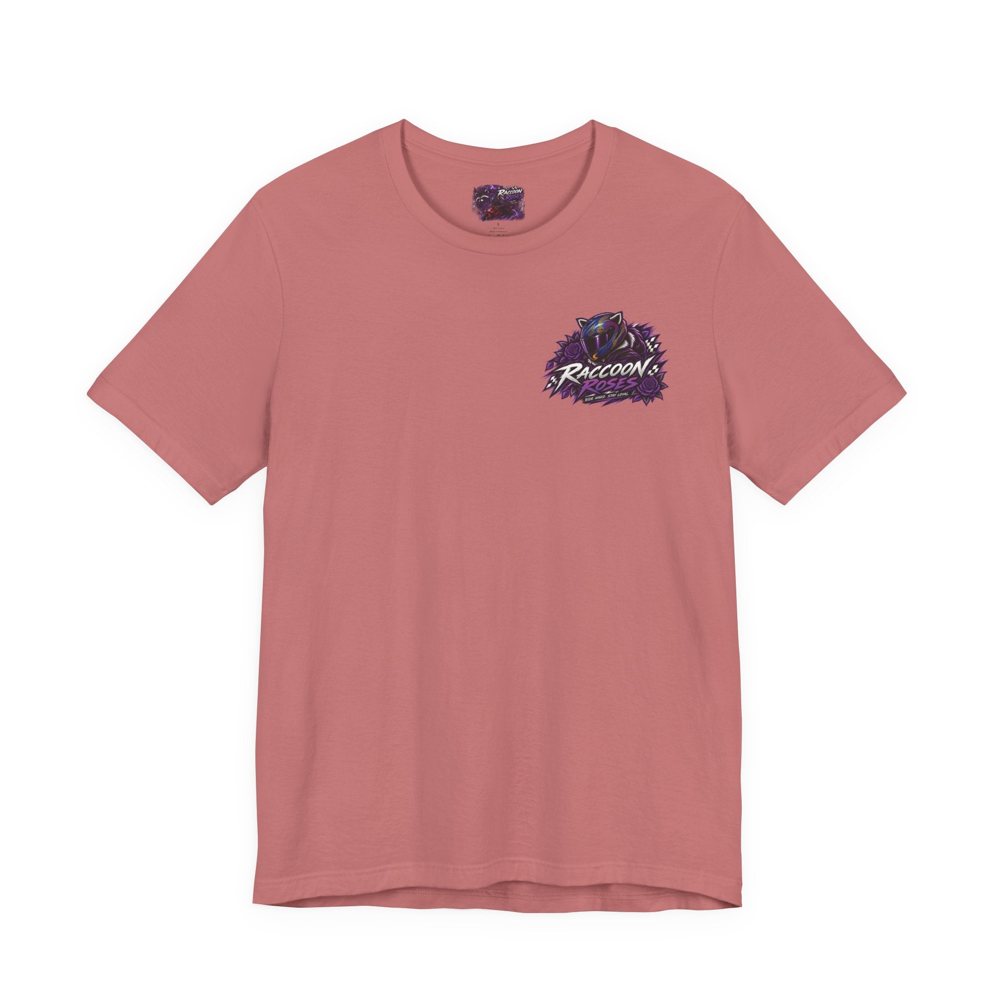 Raccoon Rose Motorcycle Graphic Tee