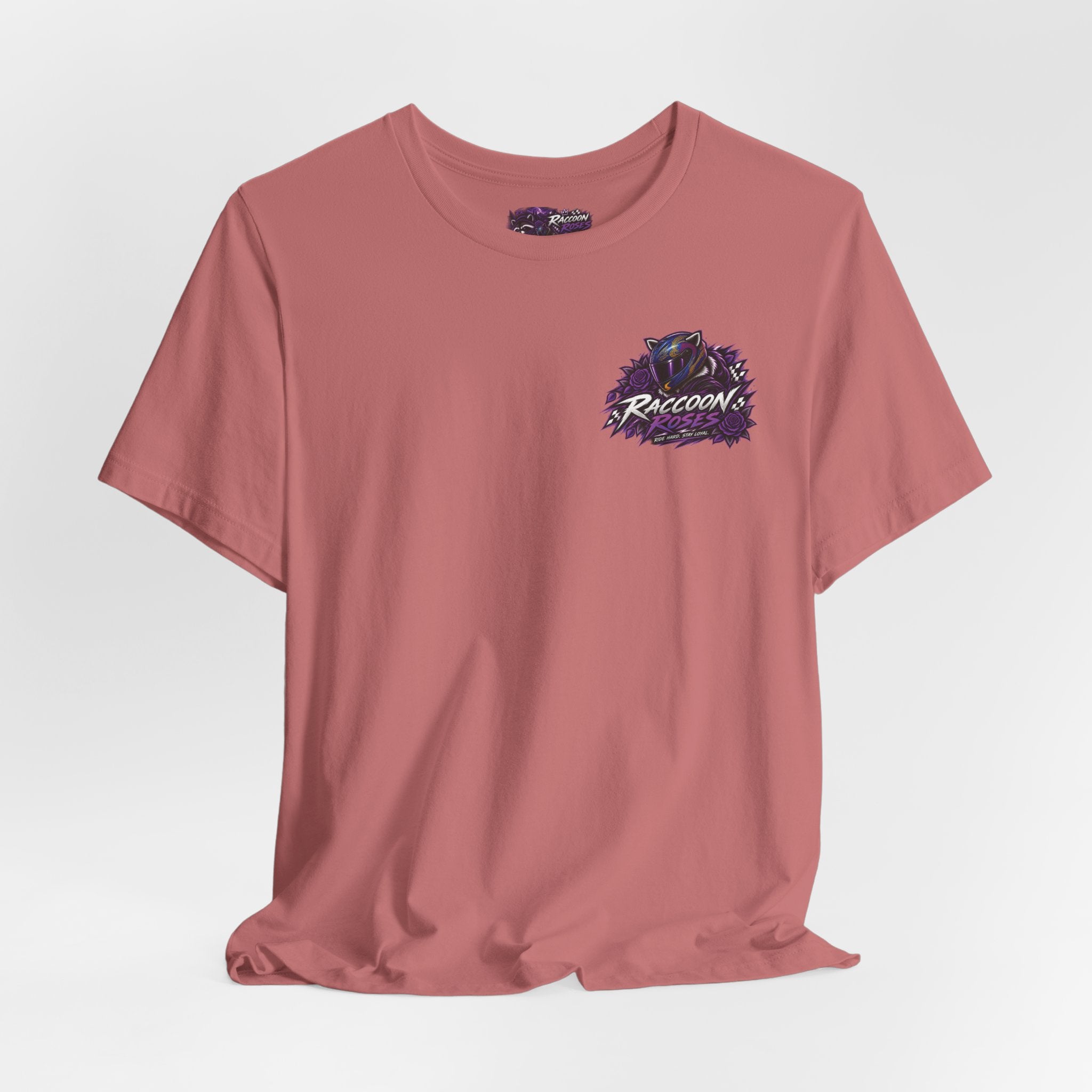 Raccoon Rose Motorcycle Graphic Tee