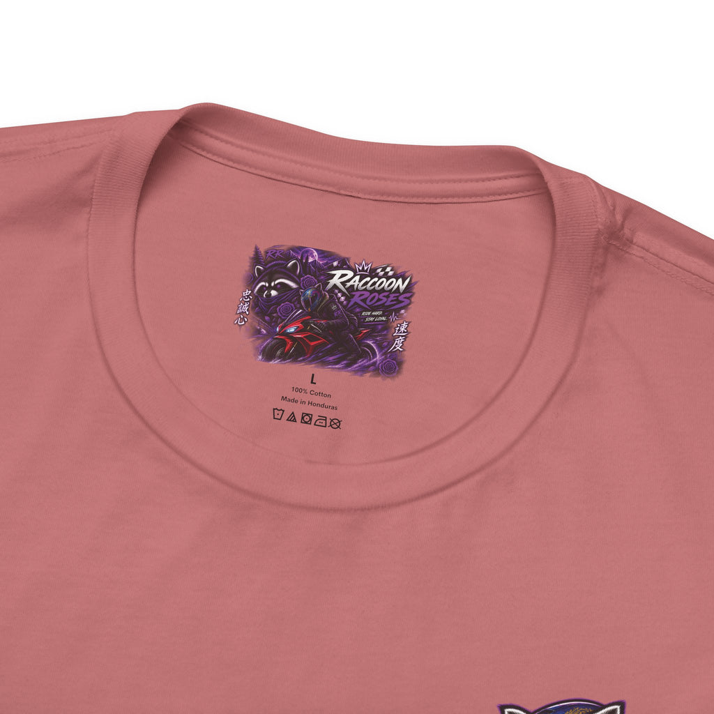 Raccoon Rose Motorcycle Graphic Tee