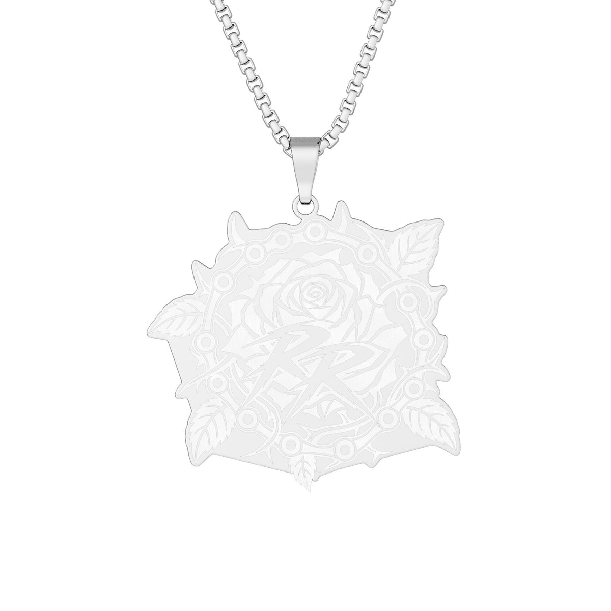 the RR chain rose necklace