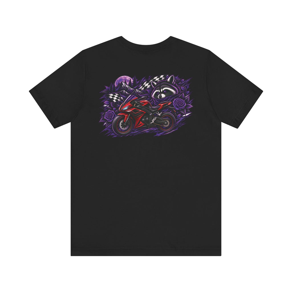 Raccoon Rose Motorcycle Graphic Tee
